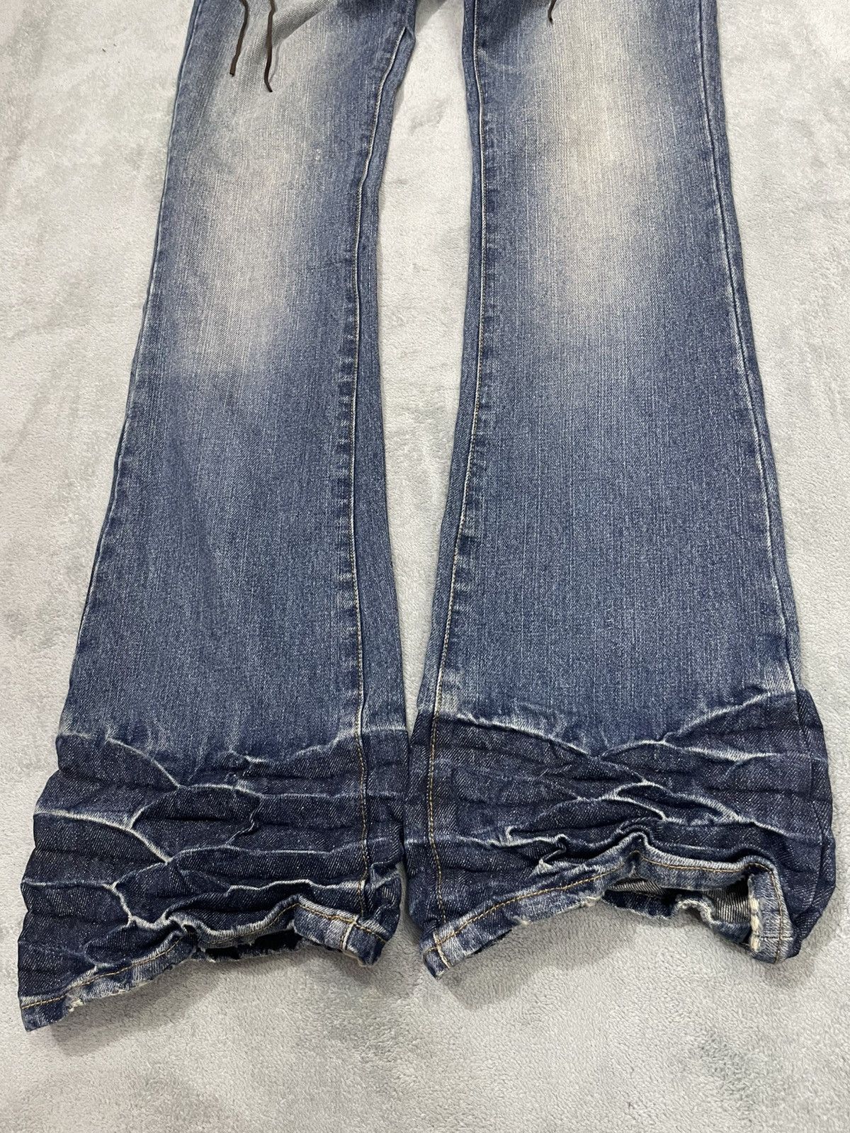 Japanese Brand × LOWBOX LOWBOX SNAKE POCKET Blue faded wash style loose jeans Size US 31 - 11 Thumbnail