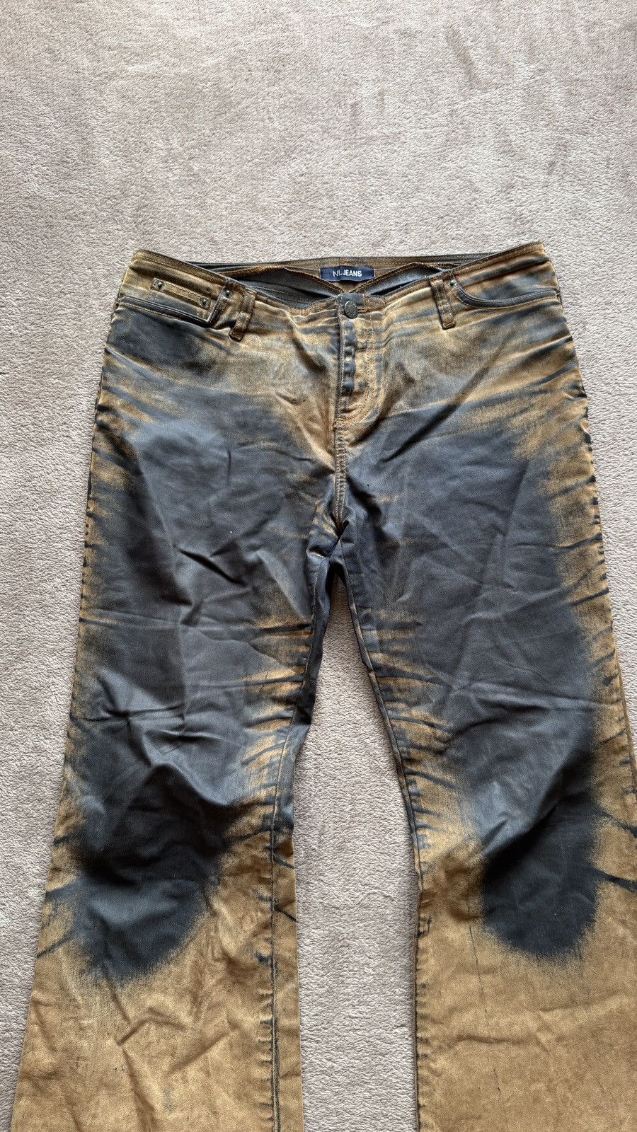 Japanese Brand Flared Grunge Y2K Vintage Distressed Jeans LGB rick owens Size 34" / US 12 / IT 48 - 2 Thumbnail