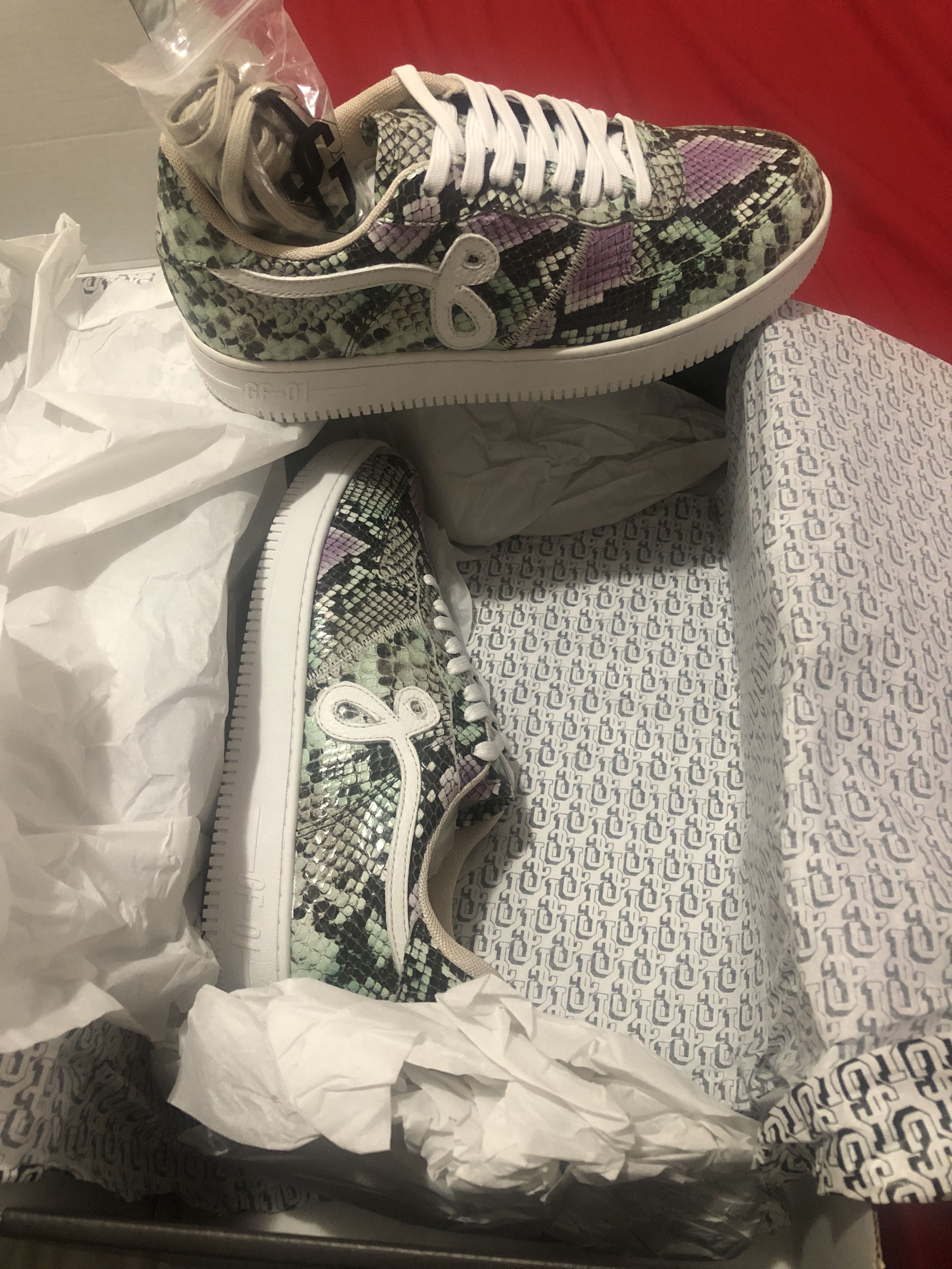 Geiger GF-01 Low sneakers in a Multi Python Snakeskin Mens Size 9 John Geiger ? John Geiger GF-01 Low Multi Python Snakeskin  main image 3