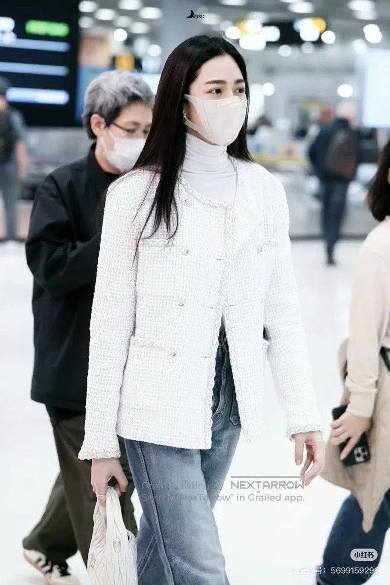 Chanel Chanel 25C white rolled tweed four-pocket double-breasted Size XS / US 0-2 / IT 36-38 - 7 Thumbnail