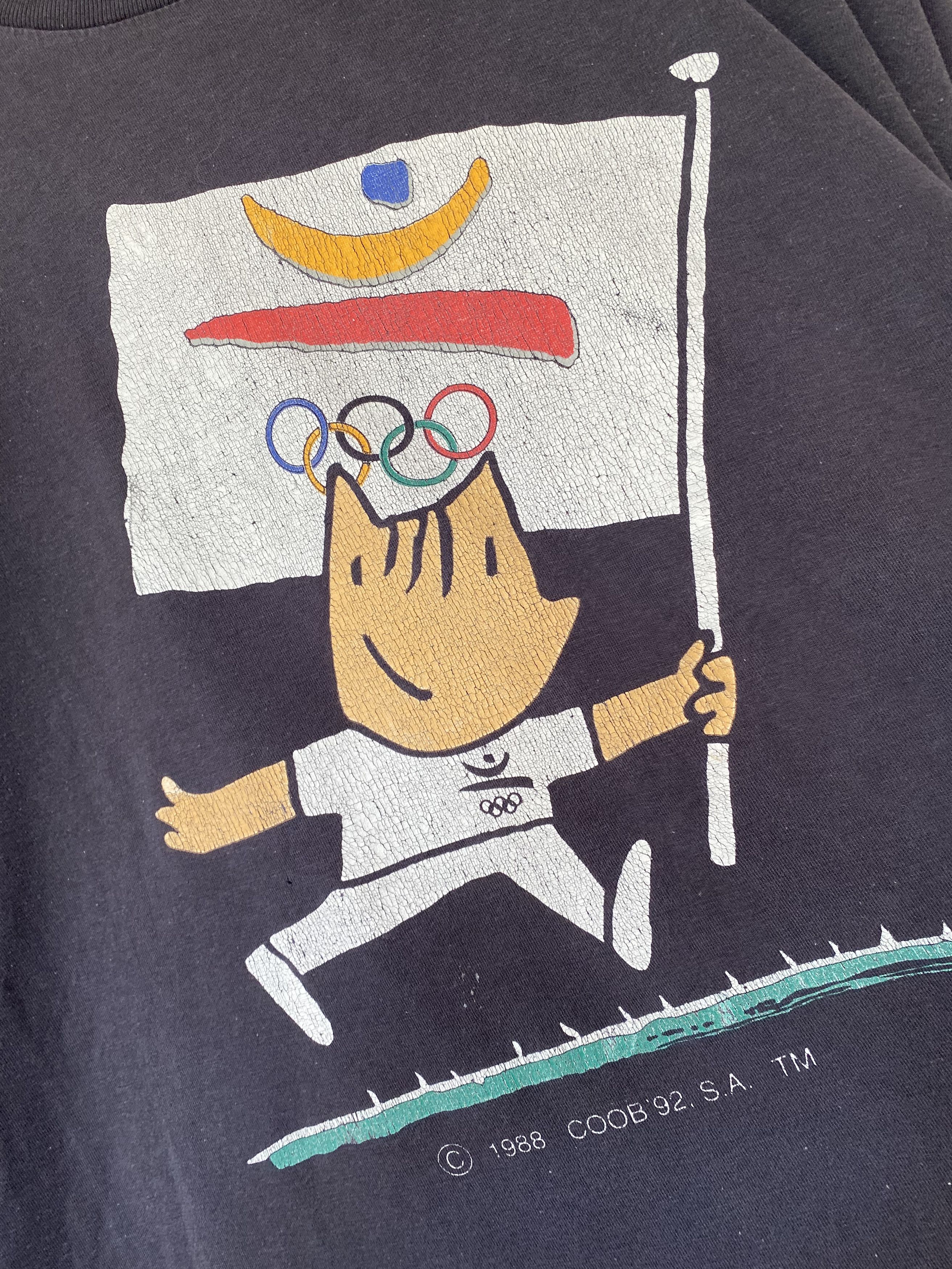 Vintage Barcelona Olympics Mascot Vintage 1992 N.O.S Promo Coob Tee Size US L / EU 52-54 / 3 - 11 Thumbnail