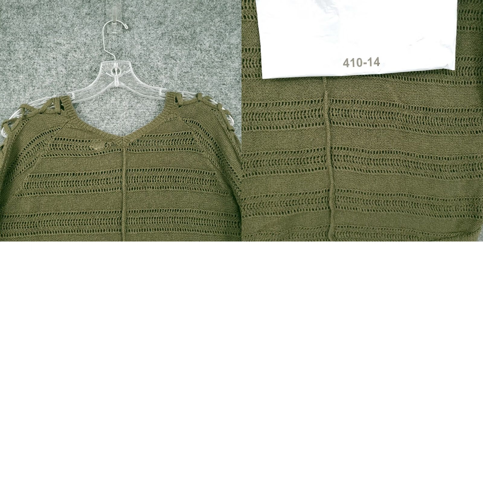 Lucky Brand Lucky Brand Sweater Medium M Green V Neck Knit Long Sleeve Pullover Jumper Women Size M / US 6-8 / IT 42-44 - 8 Thumbnail