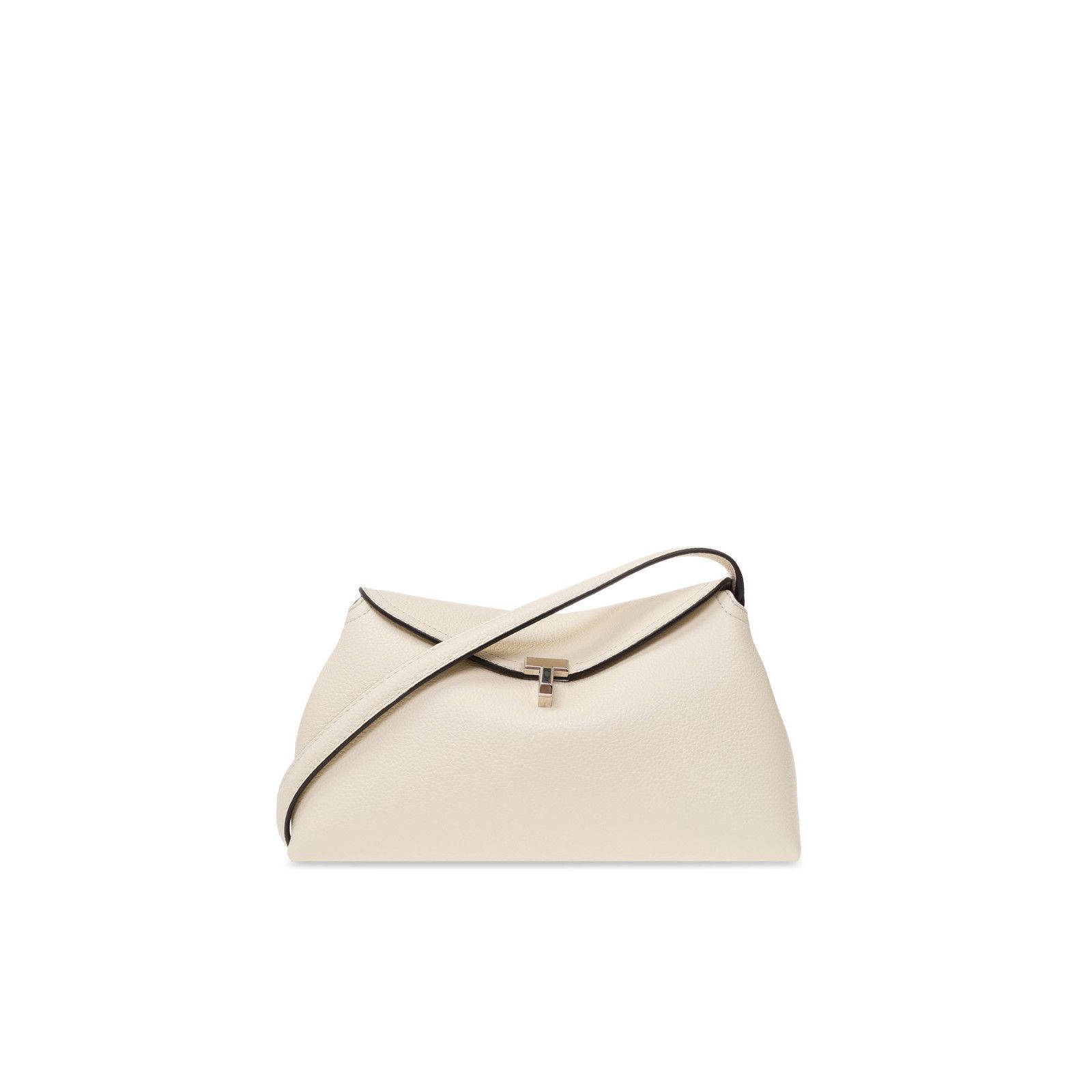 Toteme TOTEME T-Lock Ivory Leather Clutch New Size ONE SIZE - 1 Thumbnail