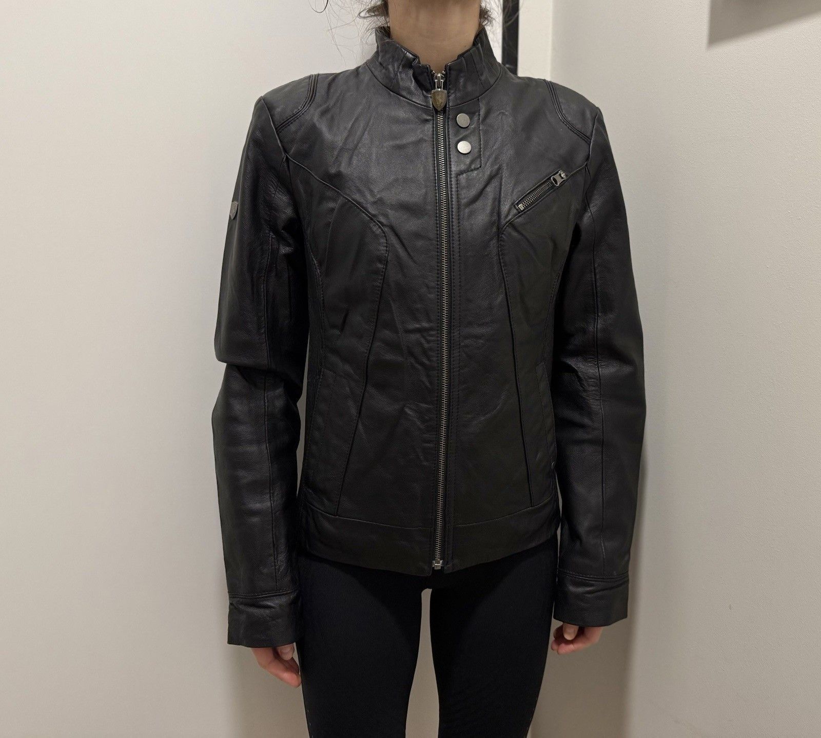 Ferrari × Puma DDP Puma Ferrari Leather Jacket Womens Biker Racing F1 Moto Size S / US 4 / IT 40 - 1 Thumbnail
