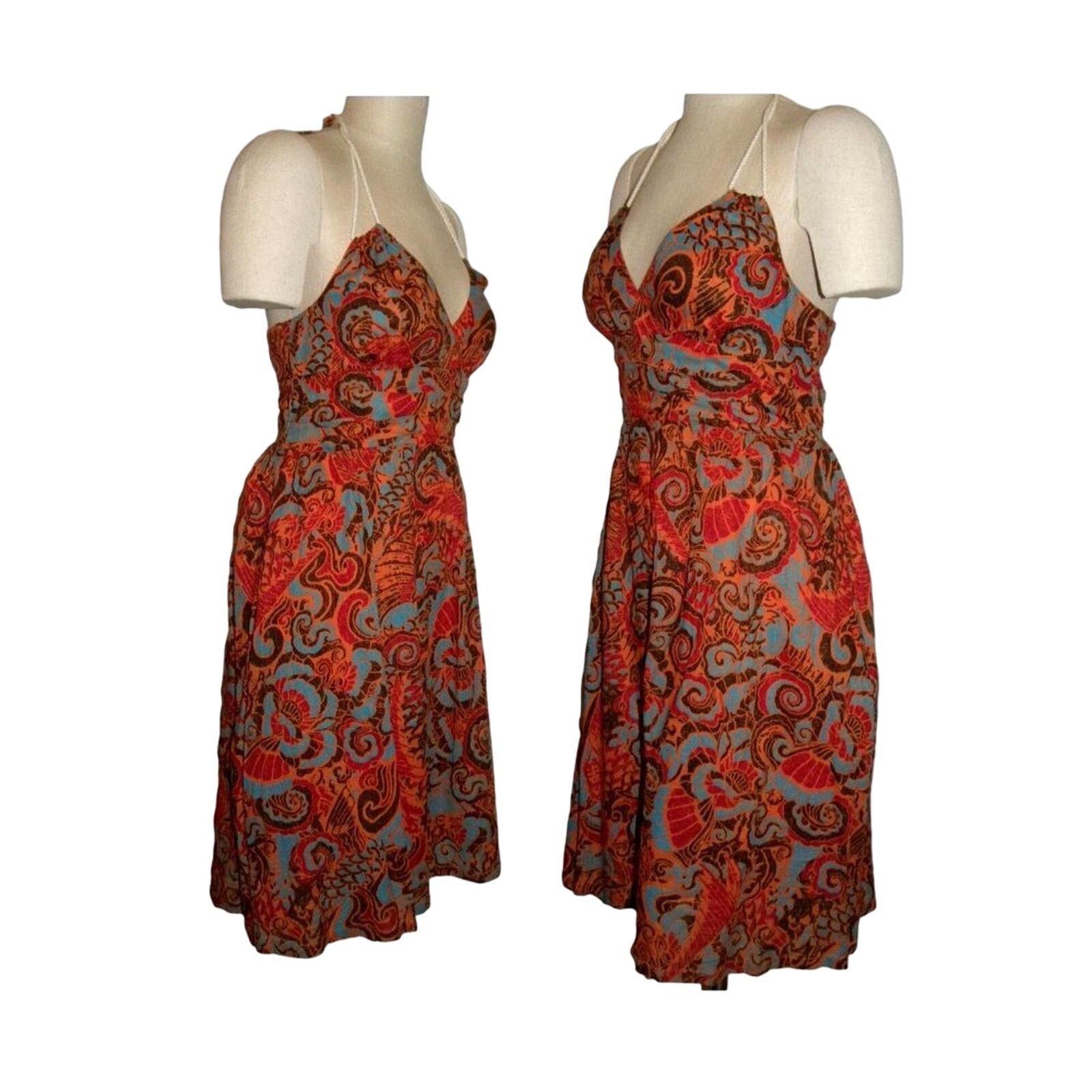 Anthropologie Moulinette Souers Batik Halter Dress | ANTHROPOLOGIE | Sz 6 Size M / US 6-8 / IT 42-44 - 1 Thumbnail