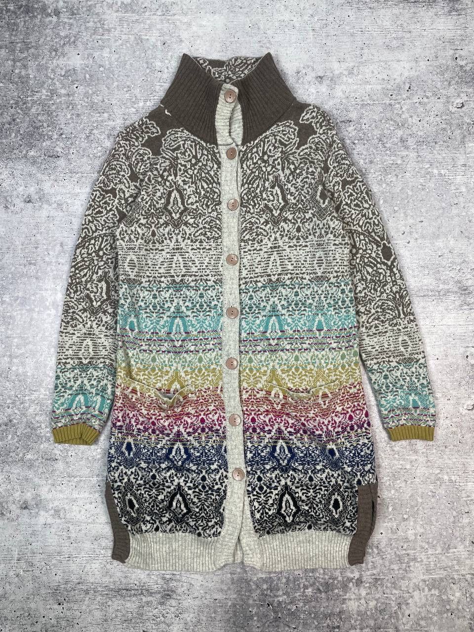 Vintage Vintage Ivko Floral Wool Cashmere Coat Cardigan Y2K Size S / US 4 / IT 40 - 2 Thumbnail