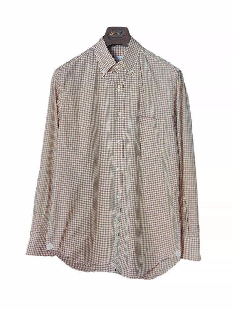 Loro Piana Loro Piana Silk Cotton Check Shirt-2508 Size US M / EU 48-50 / 2 - 2 Thumbnail