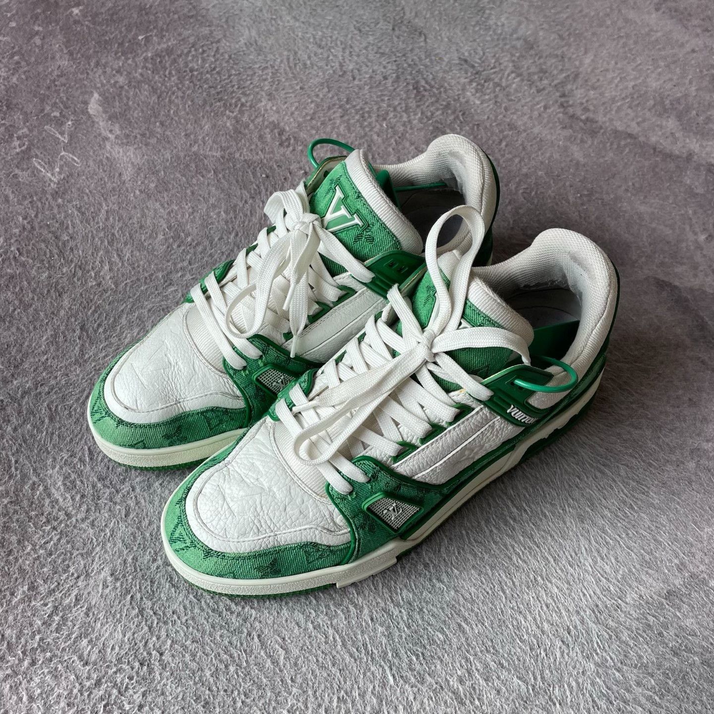 Louis Vuitton Louis Vuitton Training Denim Green Lowtop Sneakers 42 Men Size US 9 / EU 42 - 1 Thumbnail