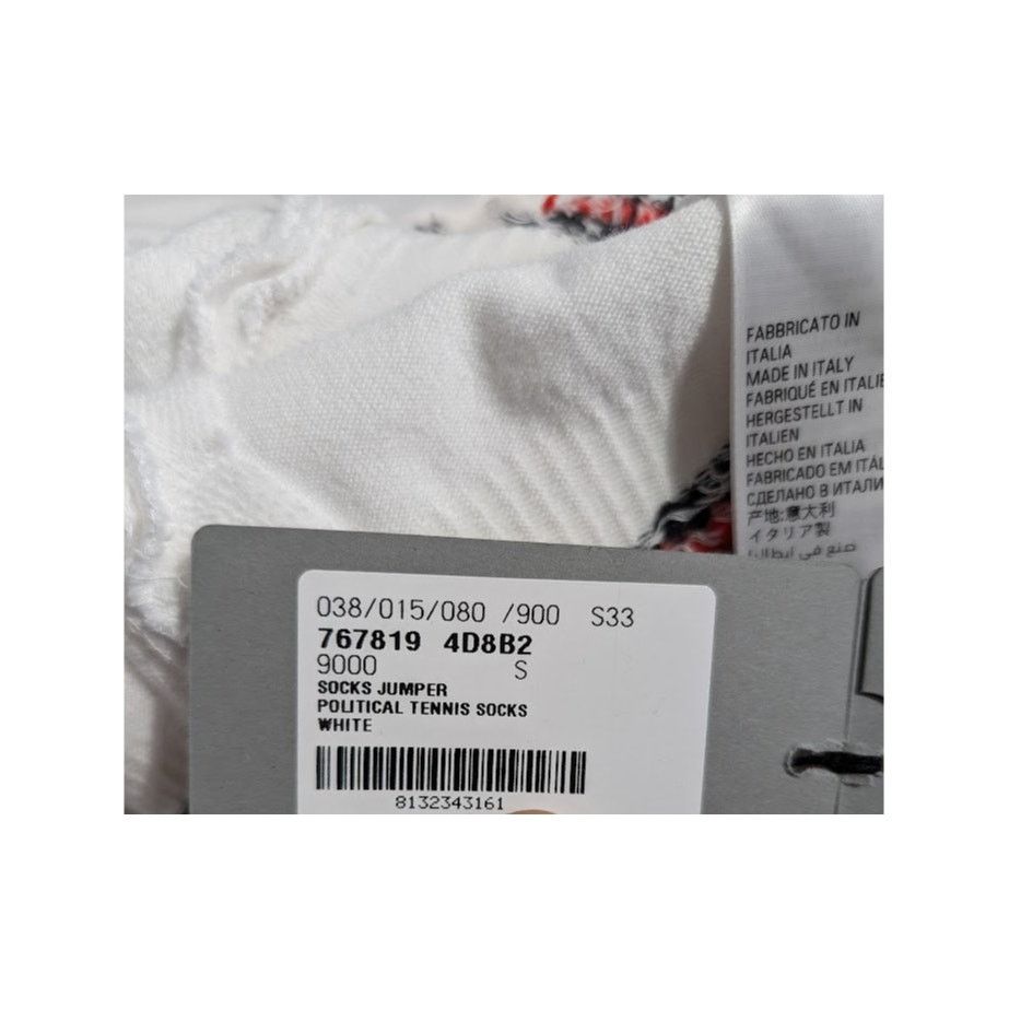 Balenciaga o1rshd1 Socks Jumper Political Tennis Socks in White Size US S / EU 44-46 / 1 - 20 Thumbnail