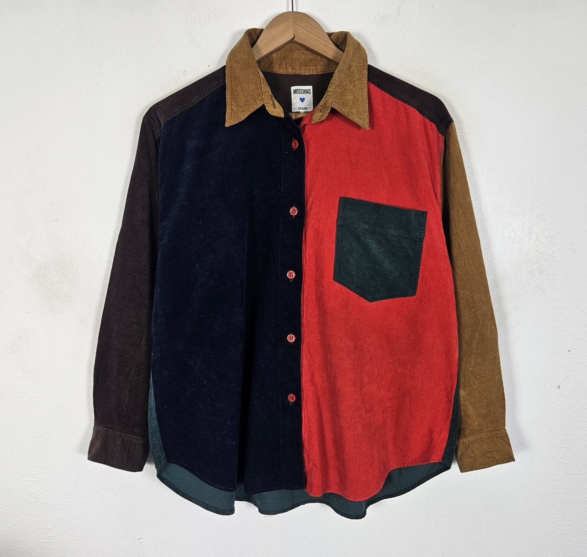 Moschino Moschino Jeans multicolor corduroy button shirt Size US L / EU 52-54 / 3 - 2 Thumbnail