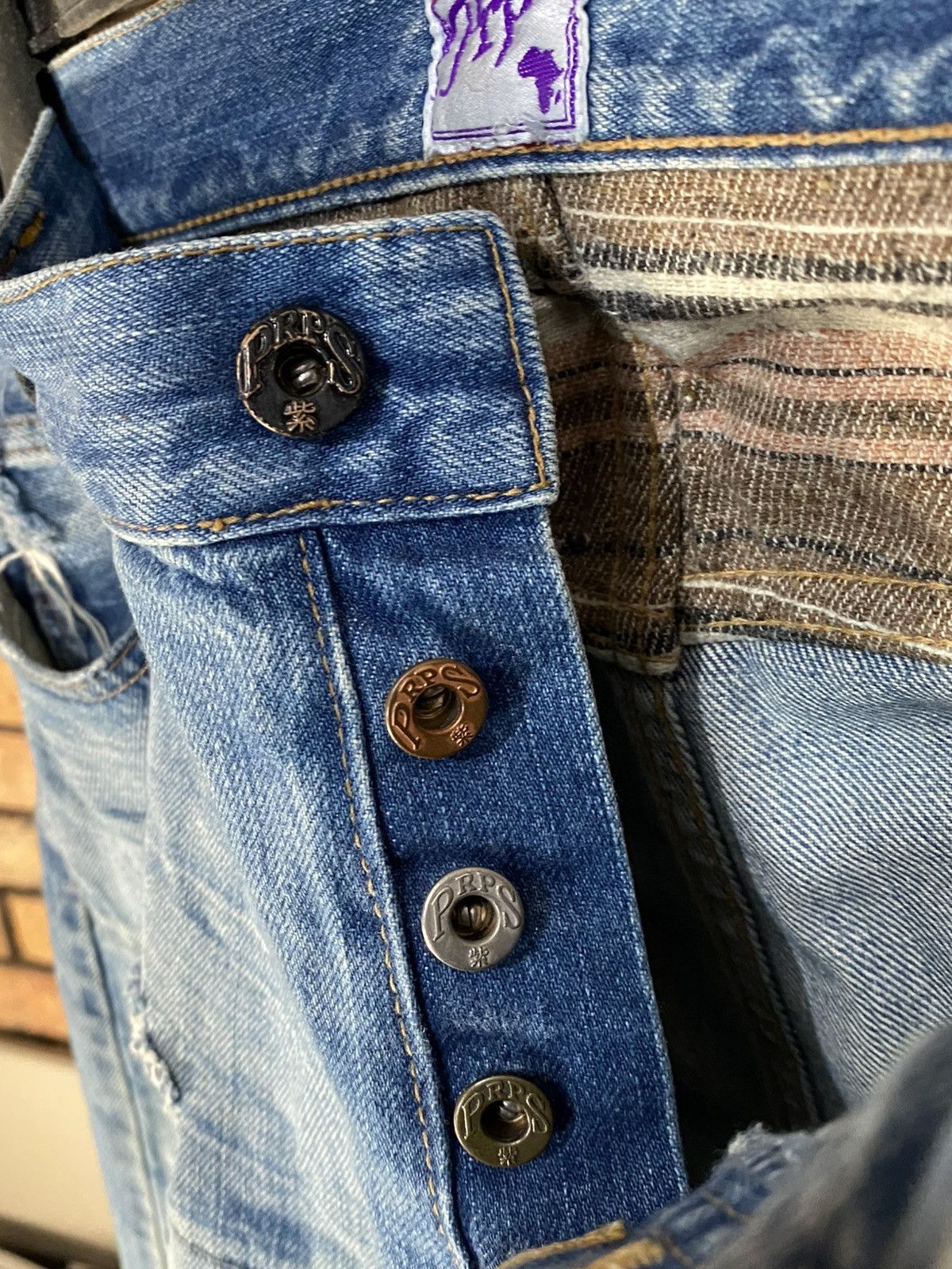 Prps $482 OG PRPS JAPAN PATCH WORK JEANS DENIM SLIM DISTRESSED Size US 38 / EU 54 - 7 Thumbnail
