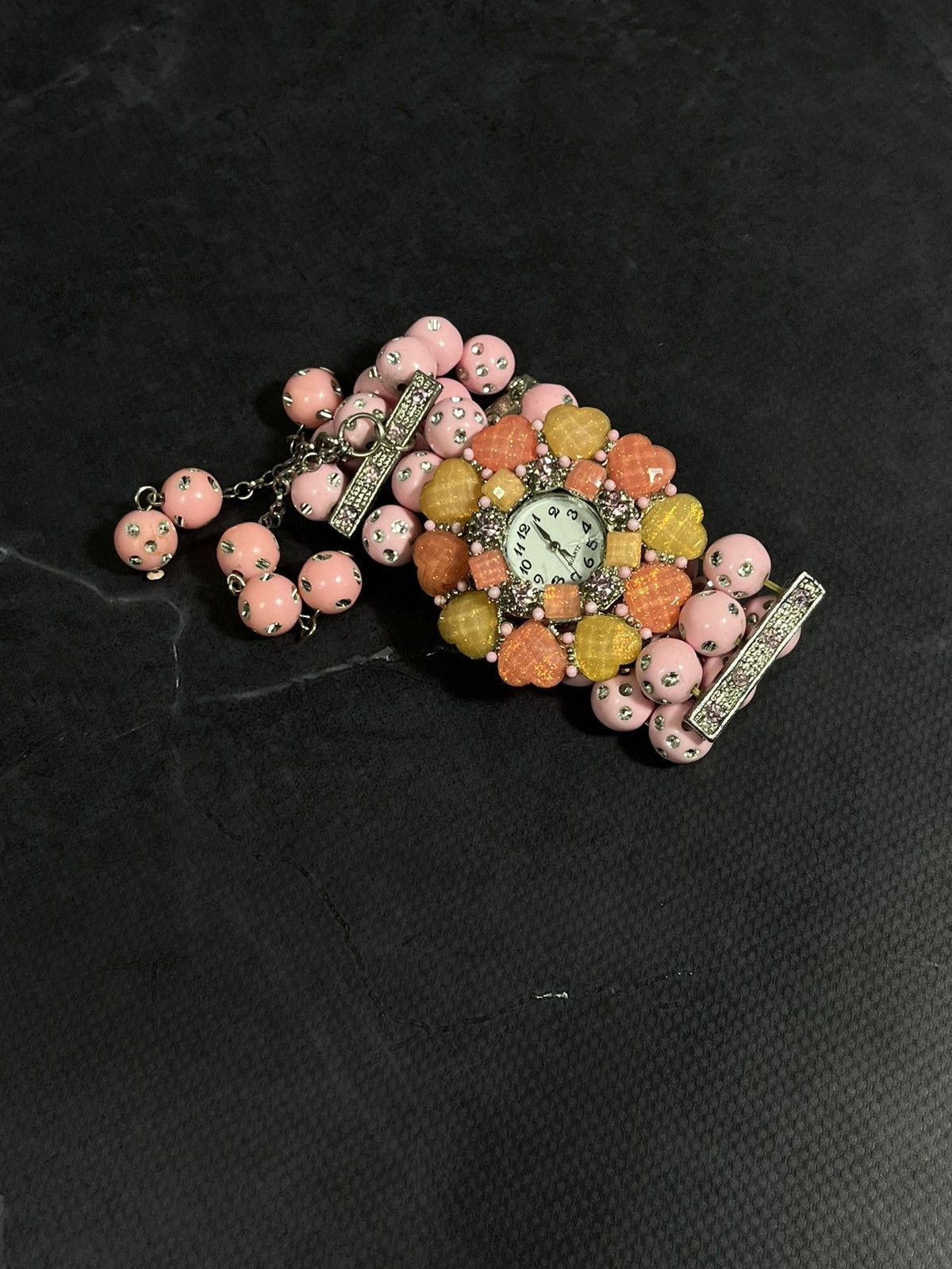 Hysteric Glamour Handmade Beaded Flower Watch Bracelet Japanese Movement Size ONE SIZE - 7 Thumbnail