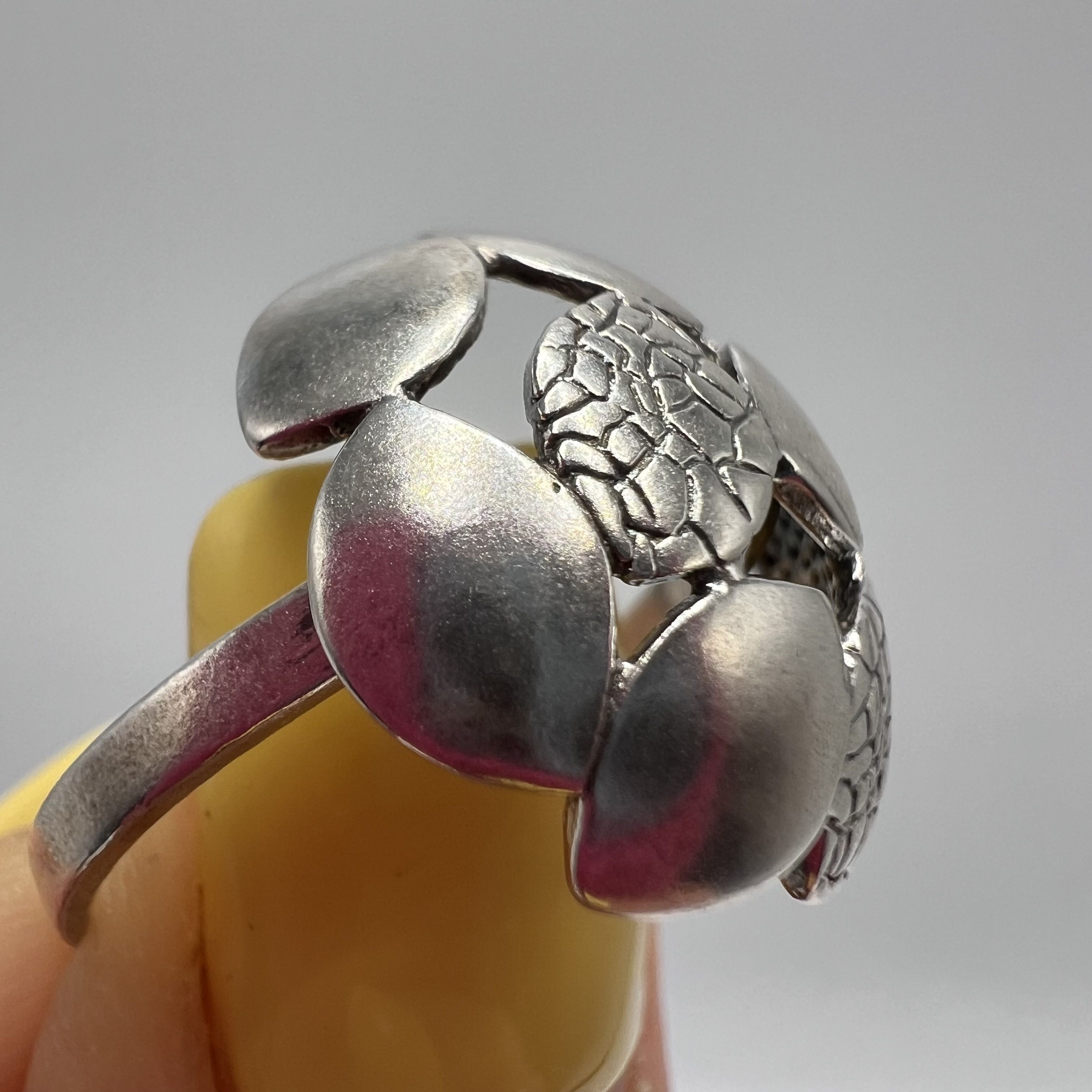 Vintage Vintage Unique Ring Sterling Silver 925 Jewelry Size 7US Size ONE SIZE - 4 Thumbnail