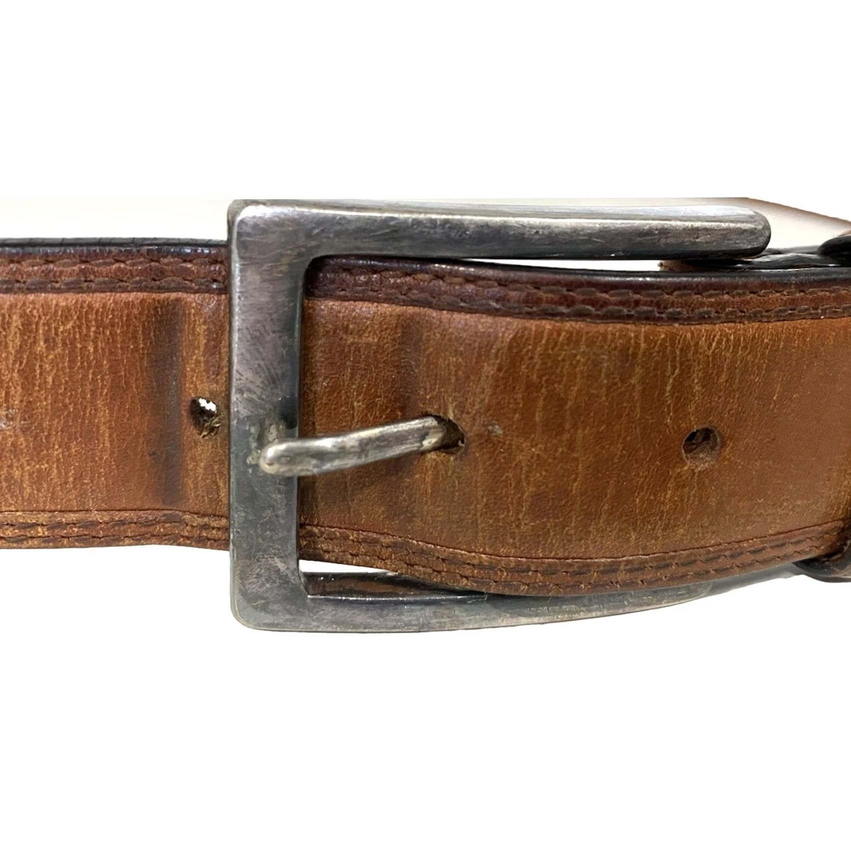 Vintage Trafalgar Belt Men Cowhide Suede Veg Tanned Leather Brown 1103TF14-208 Sz 40 Mens Belt, 1.25” Width, Brown, Preowned, Vintage? Size 40 - 5 Thumbnail