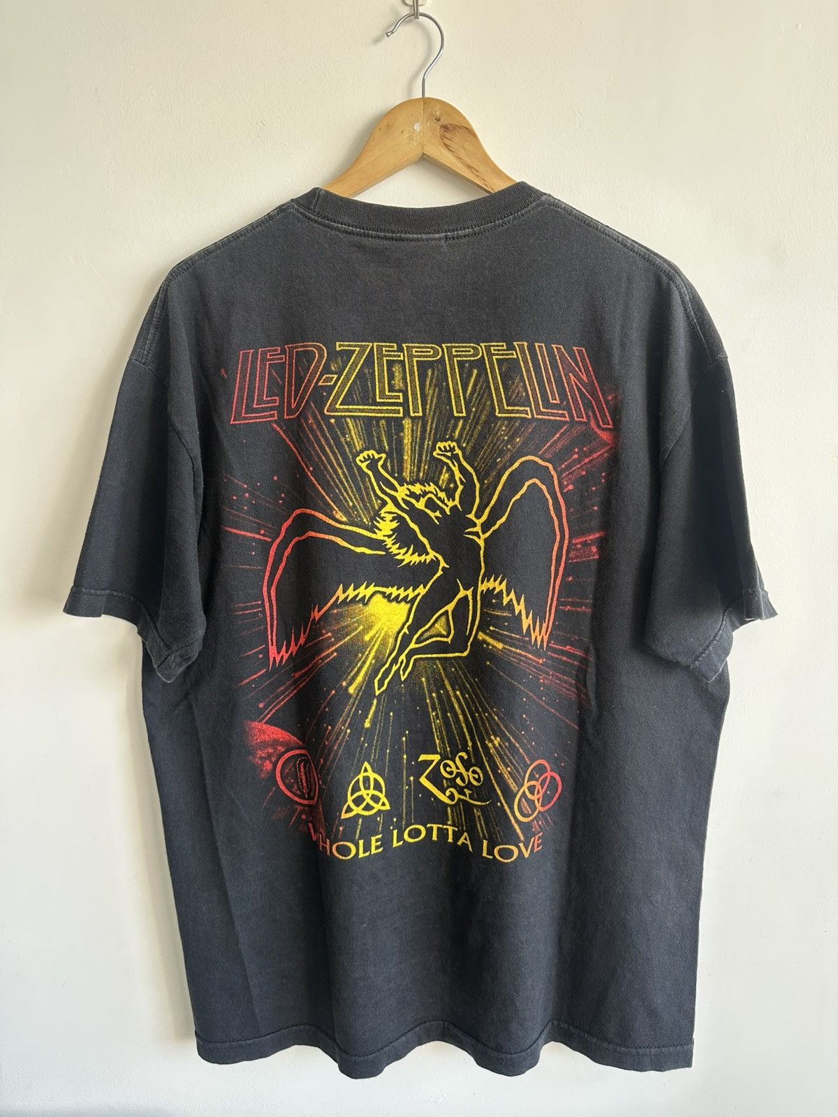 Band Tees × Led Zeppelin × Vintage Vintage Led Zeppelin Whole Lotta Love Rare Design Band Tees Size US XL / EU 56 / 4 - 3 Thumbnail