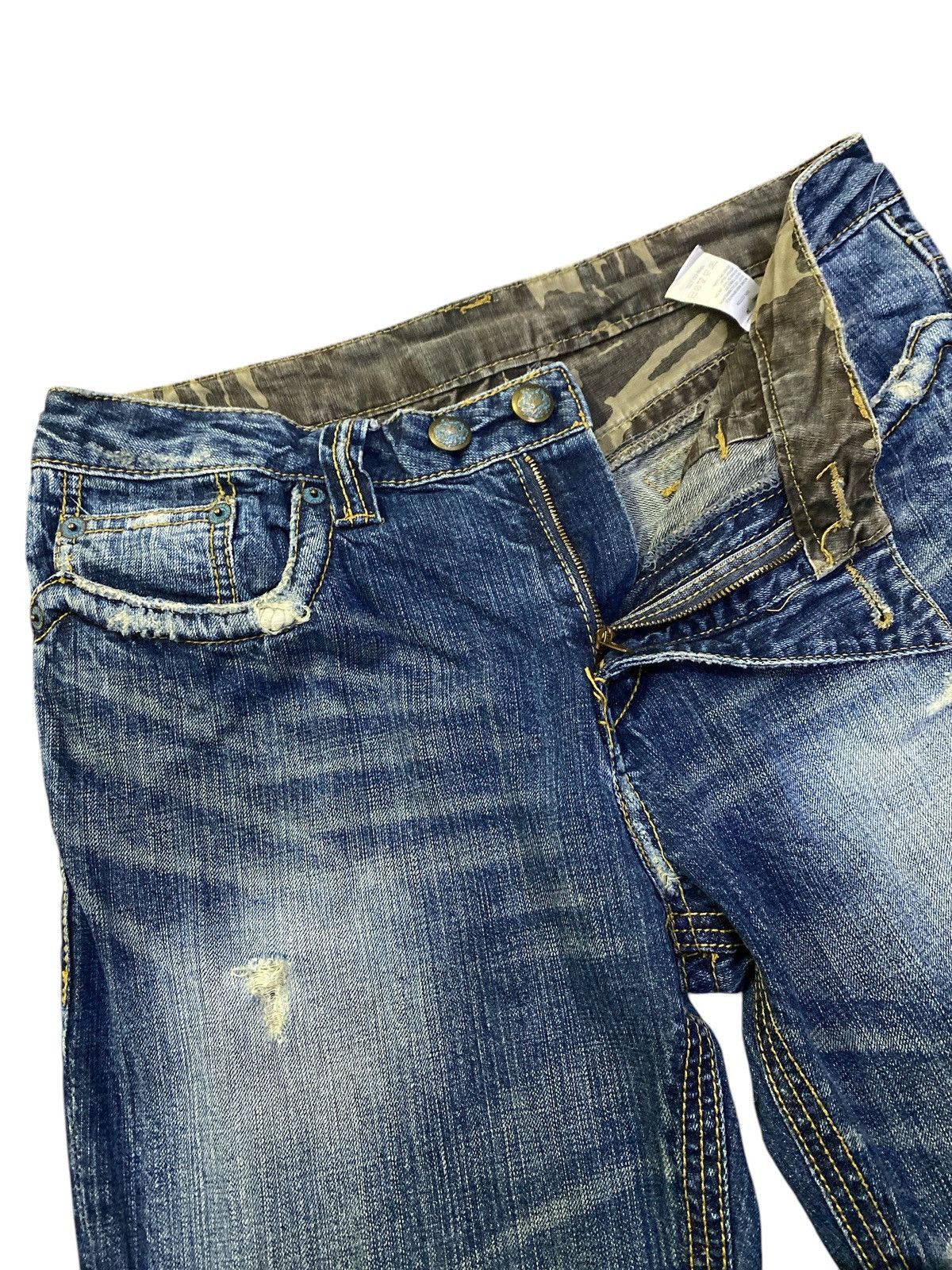 Hysteric Glamour × If Six Was Nine × Japanese Brand Flared Jeans by Trim Co Ltd Distressed Denim Size US 34 / EU 50 - 9 Thumbnail