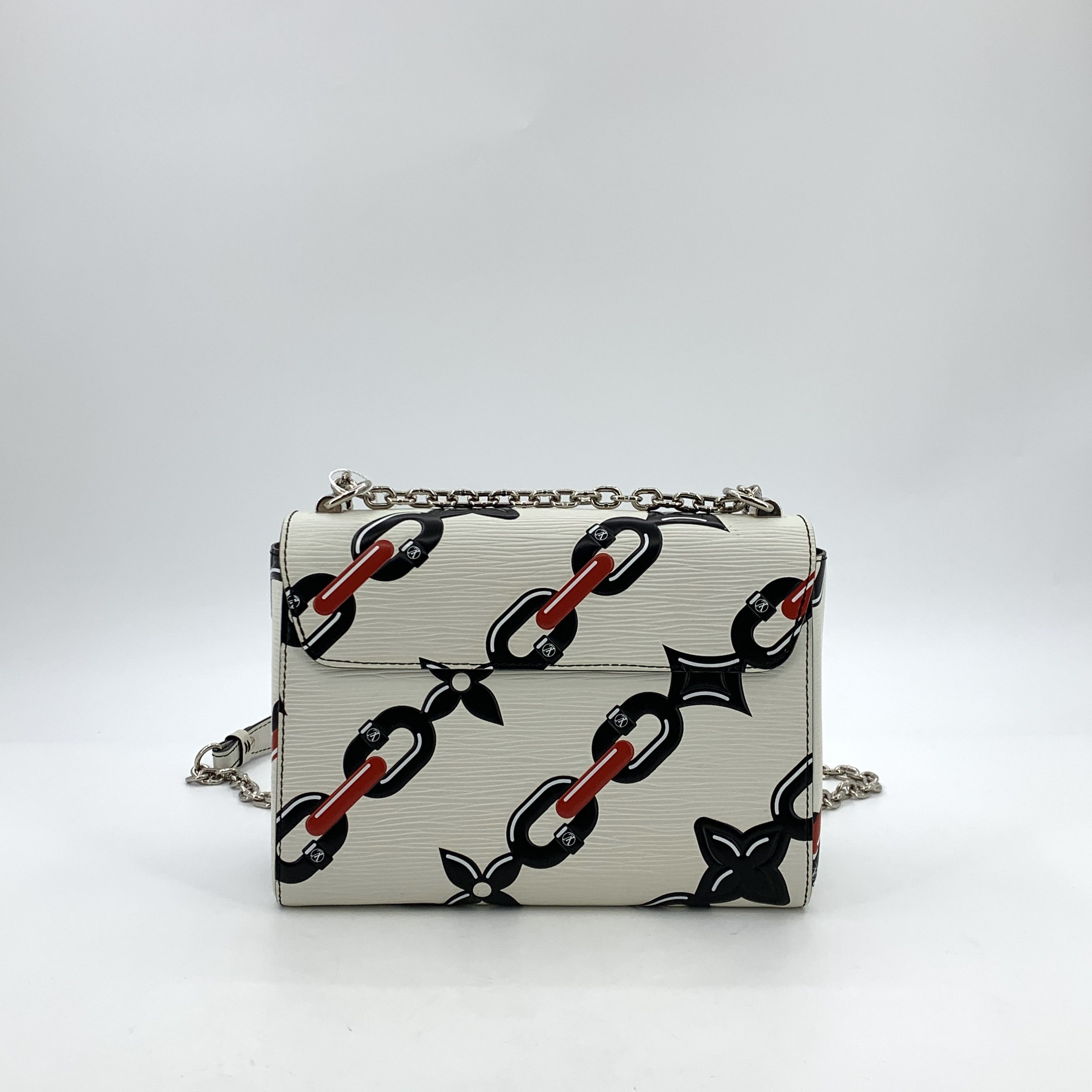 Louis Vuitton Louis Vuitton Chain Bag White Twist Lock Print 23x9x17cm Size ONE SIZE - 9 Thumbnail