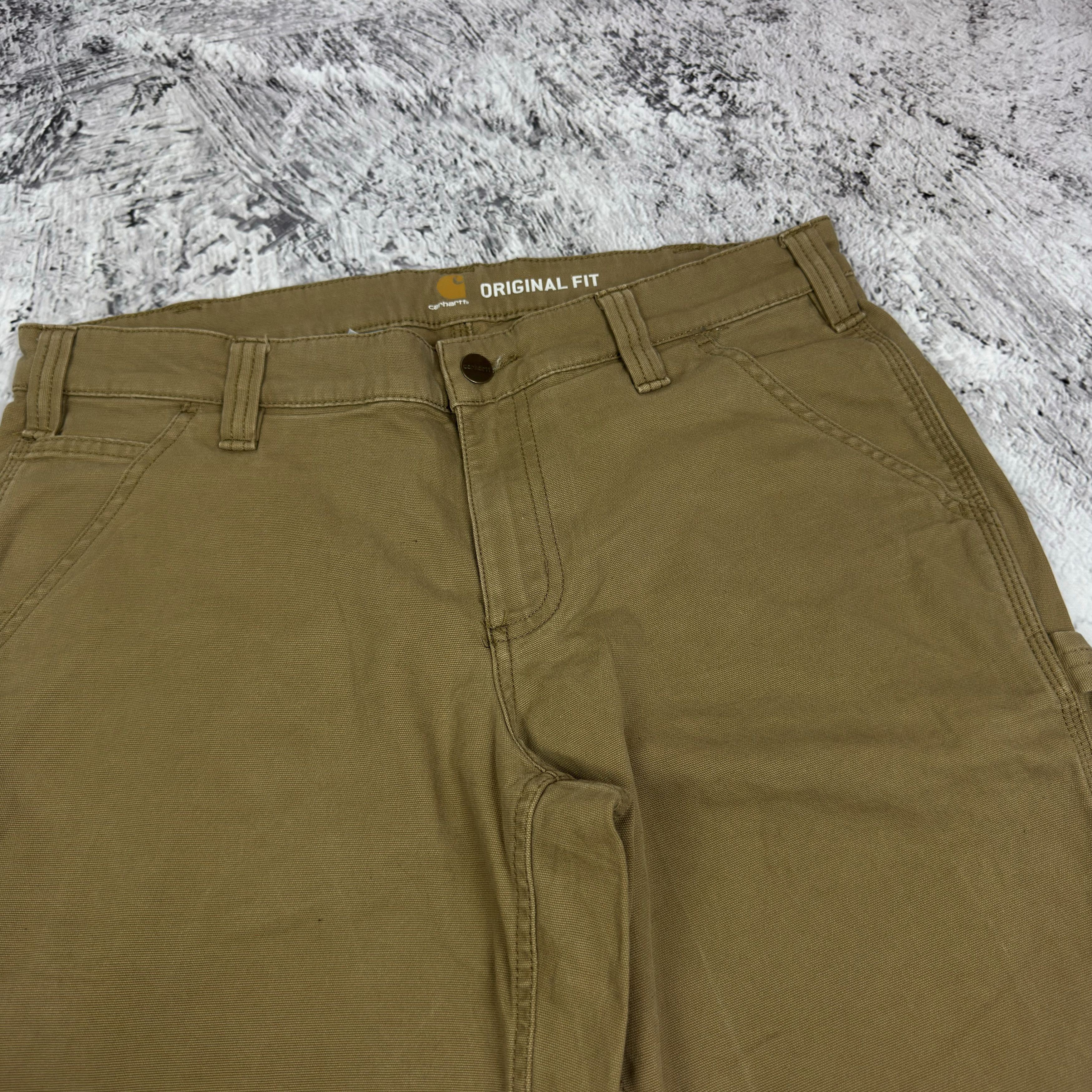 Carhartt Carhartt Women's Beige Cotton Stretch Straight Crawford Pant Size 32" / US 10 / IT 46 - 4 Thumbnail