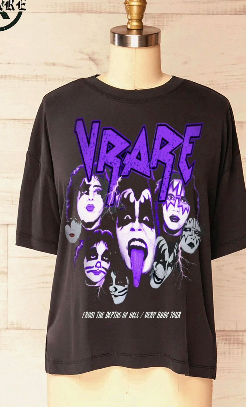 Band Tees KISS custom vrare band tee - heavy crew tshirt Size US L / EU 52-54 / 3 - 6 Thumbnail