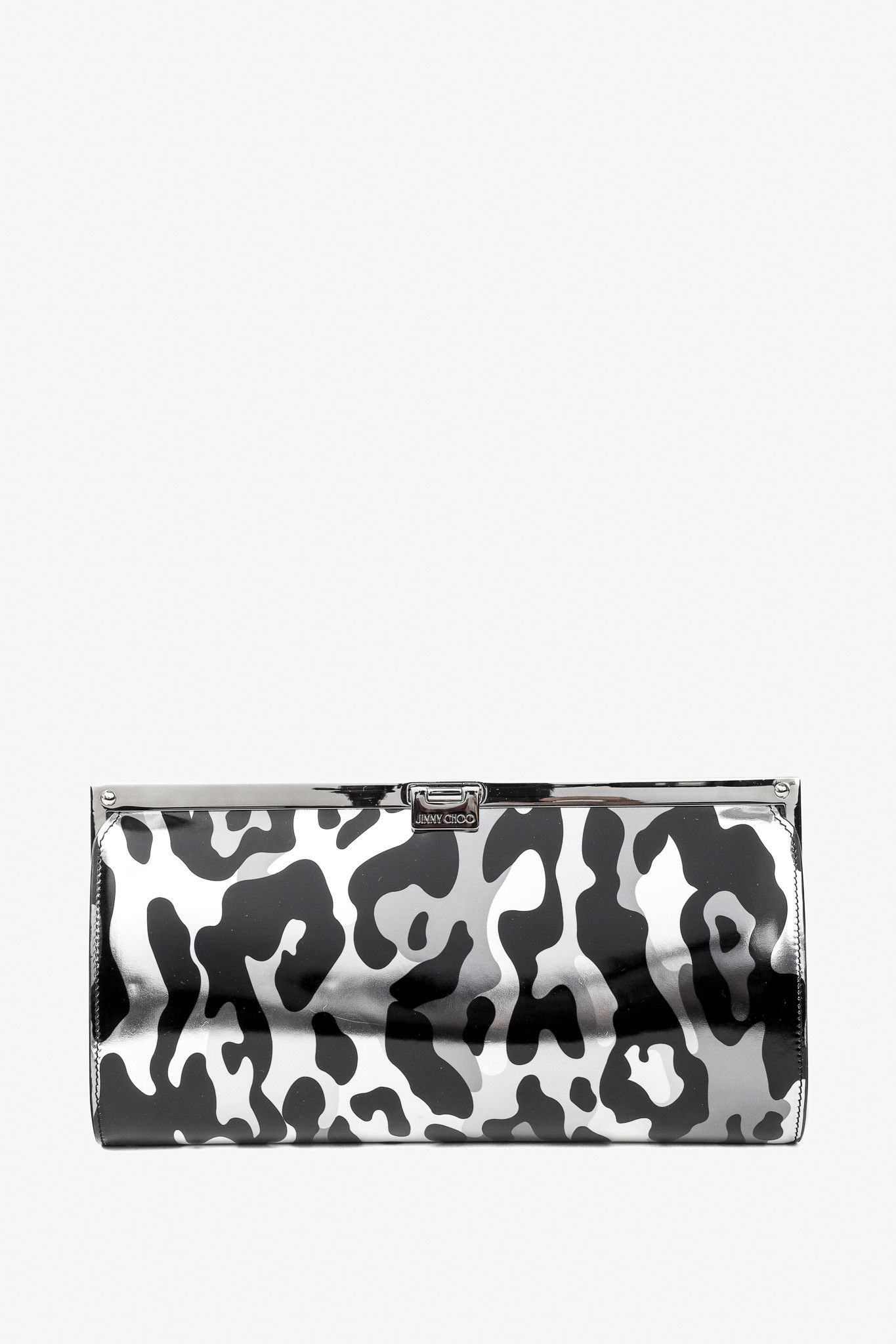 Jimmy Choo Jimmy Choo Cayla Gold Black-Lace Snakeskin-Trim Clutch Size ONE SIZE - 1 Thumbnail