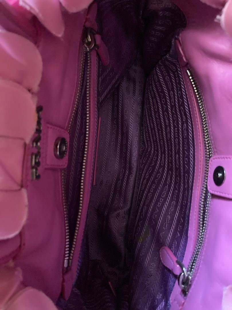 Prada Prada - Pink Ruffle Handbag Tessuto Leather Size ONE SIZE - 5 Thumbnail