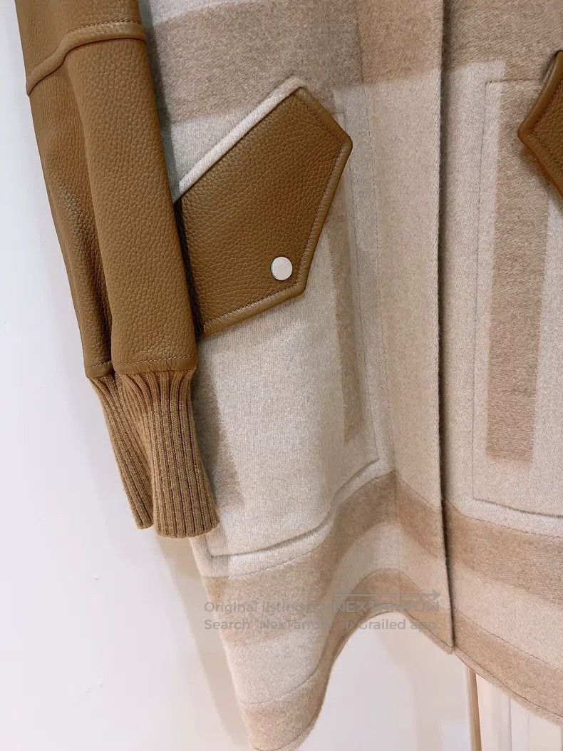 Hermes Hermes Milk Tea Double-Sided Cashmere Patch Deer Skin Base Size XXS / US 00 / IT 34 - 4 Thumbnail