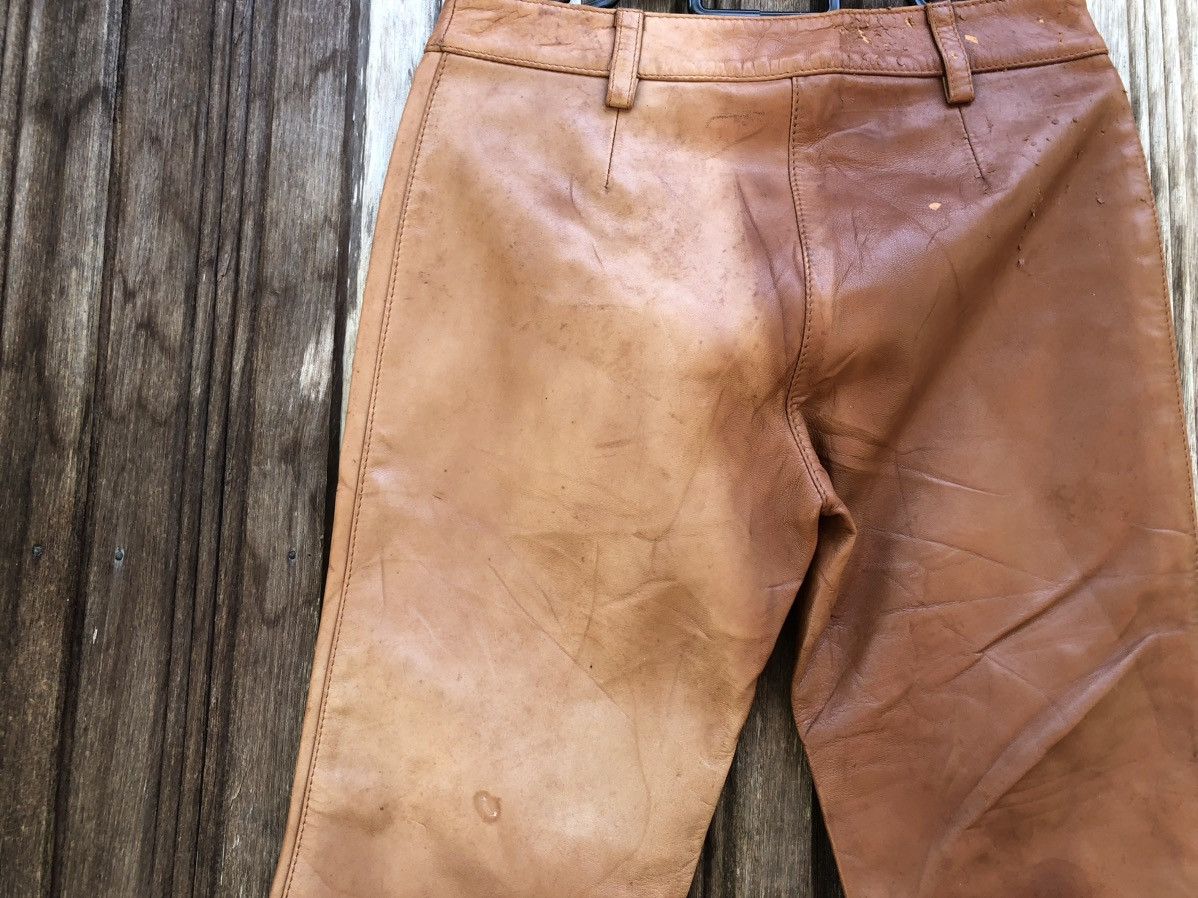 Dolce & Gabbana Dolce & Gabbana Leather Pants Size 28" / US 6 / IT 42 - 6 Thumbnail