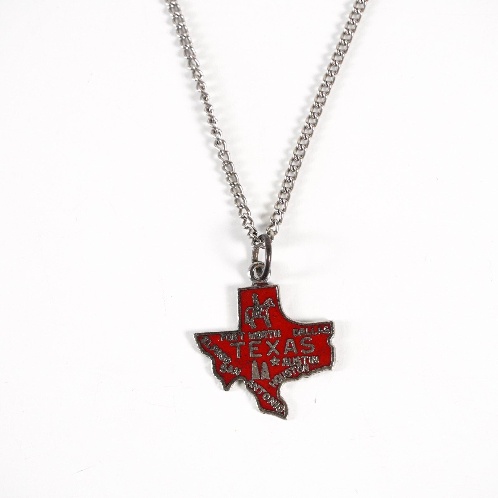 925 Sterling Silver Texas Lone Star State Pendant Necklace