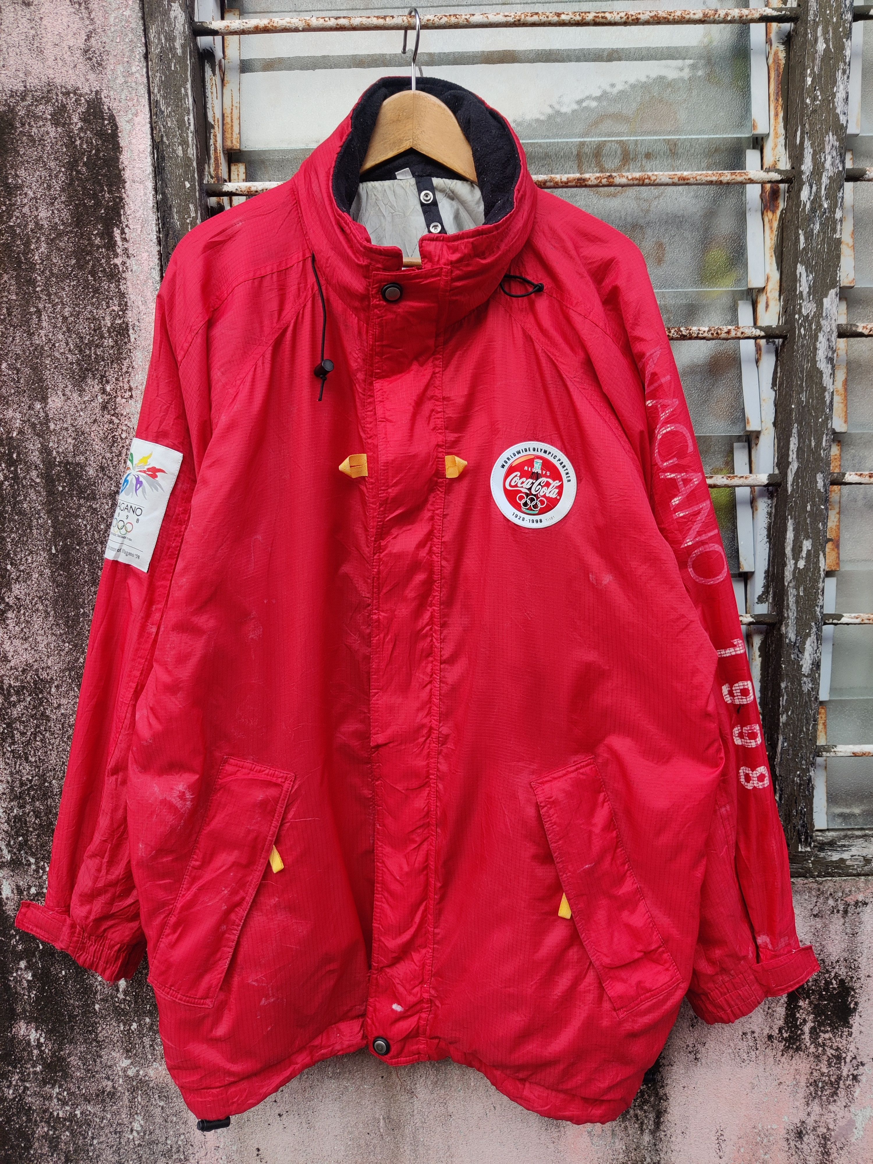 Coca Cola Vintage Distressed 98 Coca Cola Nagano Olympic Jacket Size US XL / EU 56 / 4 - 1 Thumbnail