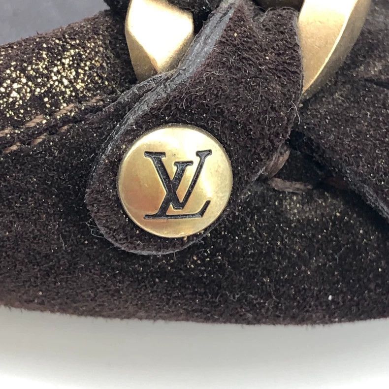 Louis Vuitton Louis Vuitton Dark brown chain round-toed slip-on casual f Size US 5 / IT 35 - 8 Thumbnail