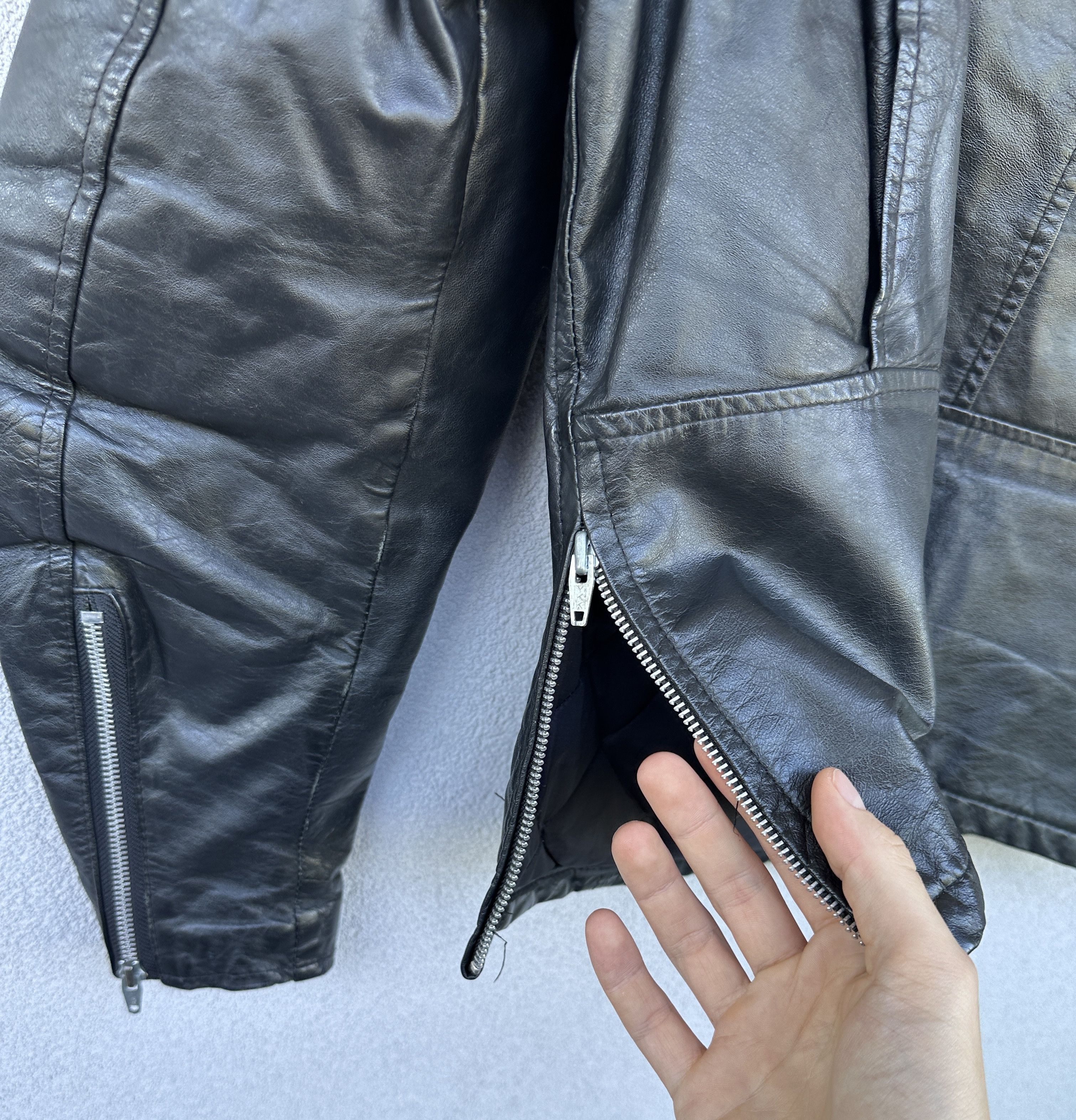 Vintage Vintage leather avant garde women biker jacket Size L / US 10 / IT 46 - 10 Thumbnail