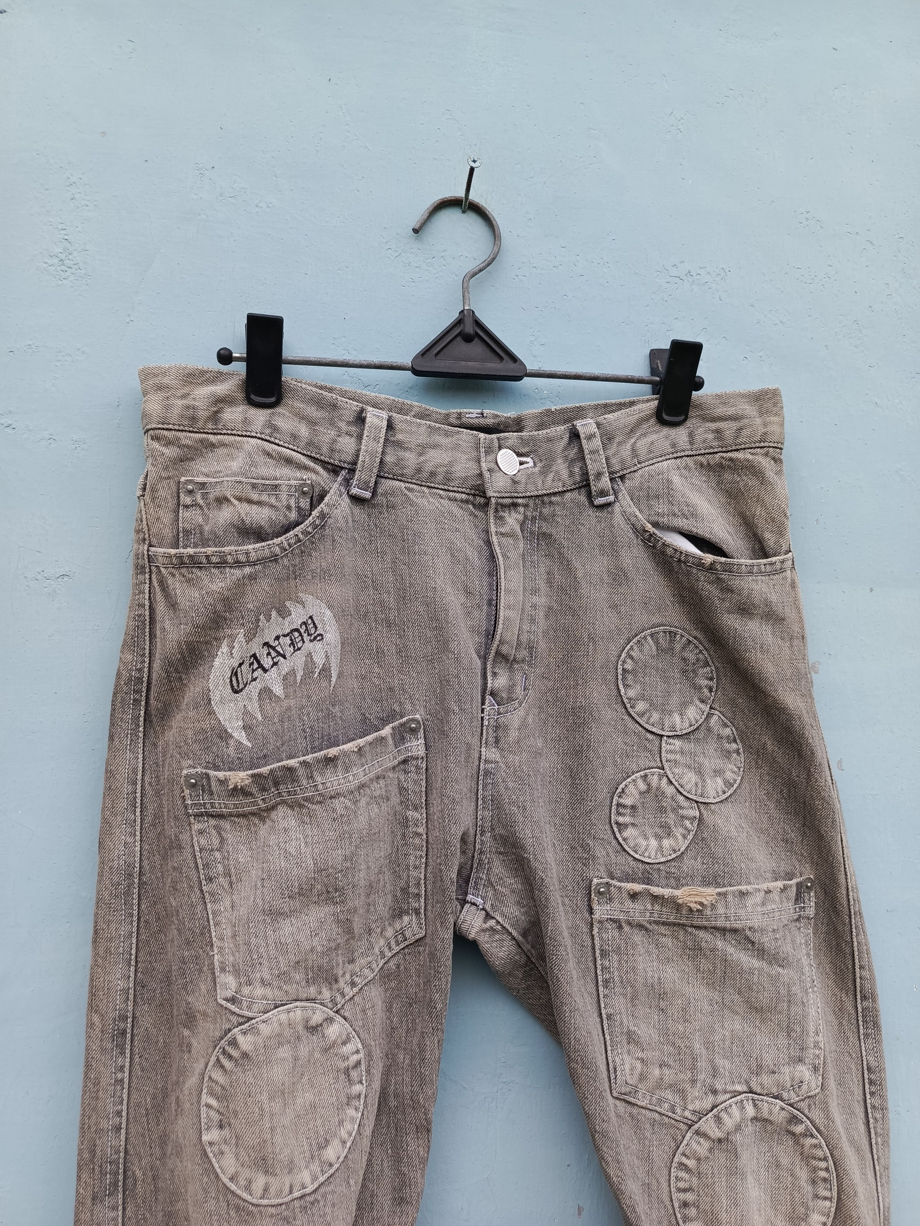 Japanese Brand Distressed denim candy stripper japanesebrand Size 26" / US 2 / IT 38 - 2 Thumbnail