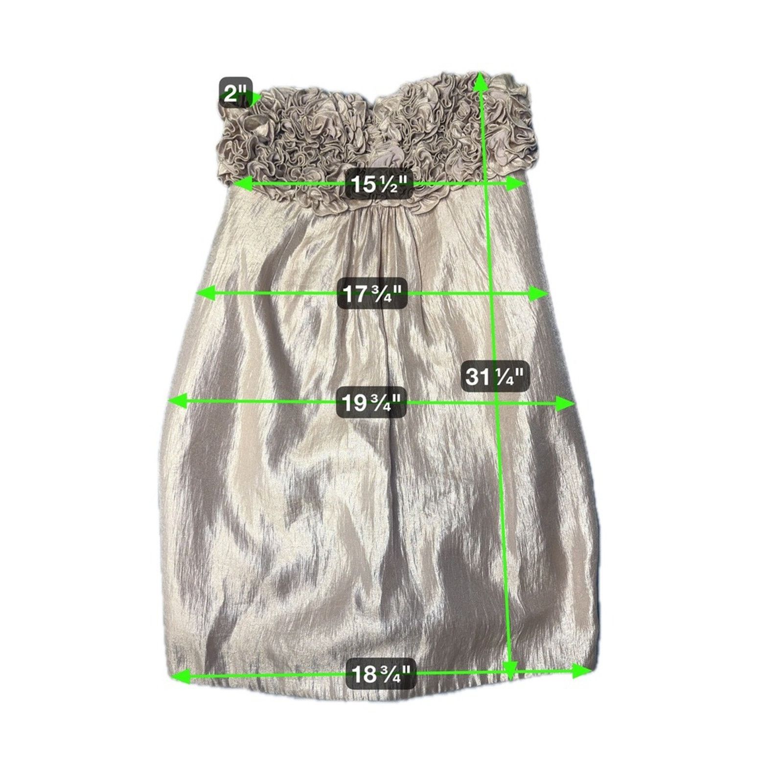 & Other Stories Alexia Admor Strapless Ruffled Embellished Cocktail Dress Size M / US 6-8 / IT 42-44 - 2 Thumbnail