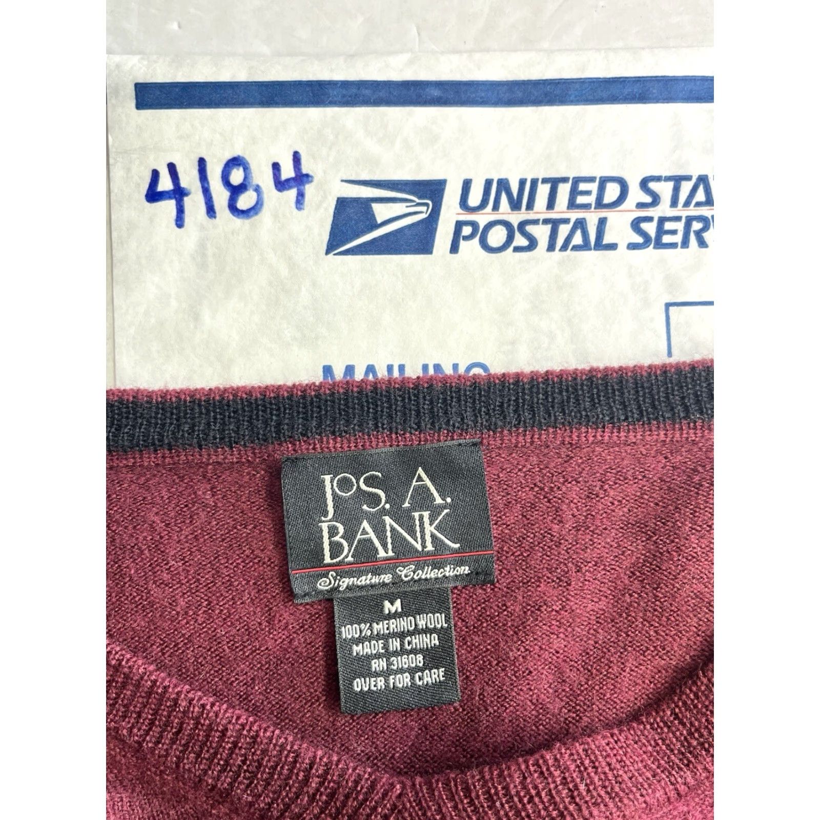 Jos. A. Bank Jos. A. Bank Burgundy 100% Merino Wool Pullover Sweater Size M Mens Crew Neck Long Sleeve Regular Knit Prél? 100% Merino Wool Size US M / EU 48-50 / 2 - 4 Thumbnail