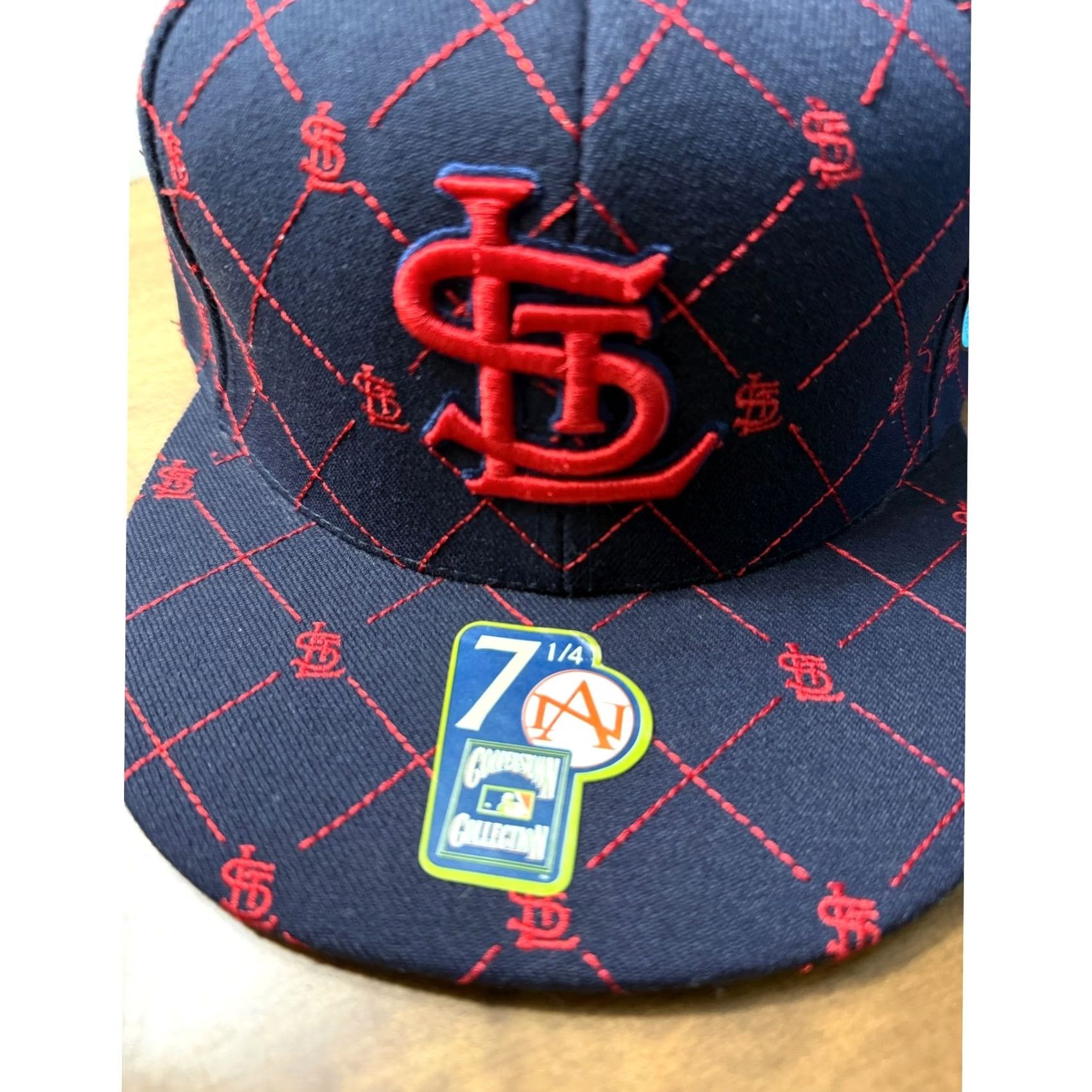 American Needle St Louis Cardinals Hat Mens 7 1/4 Navy Quilted Fitted MLB American Needle AOP Size ONE SIZE - 3 Thumbnail