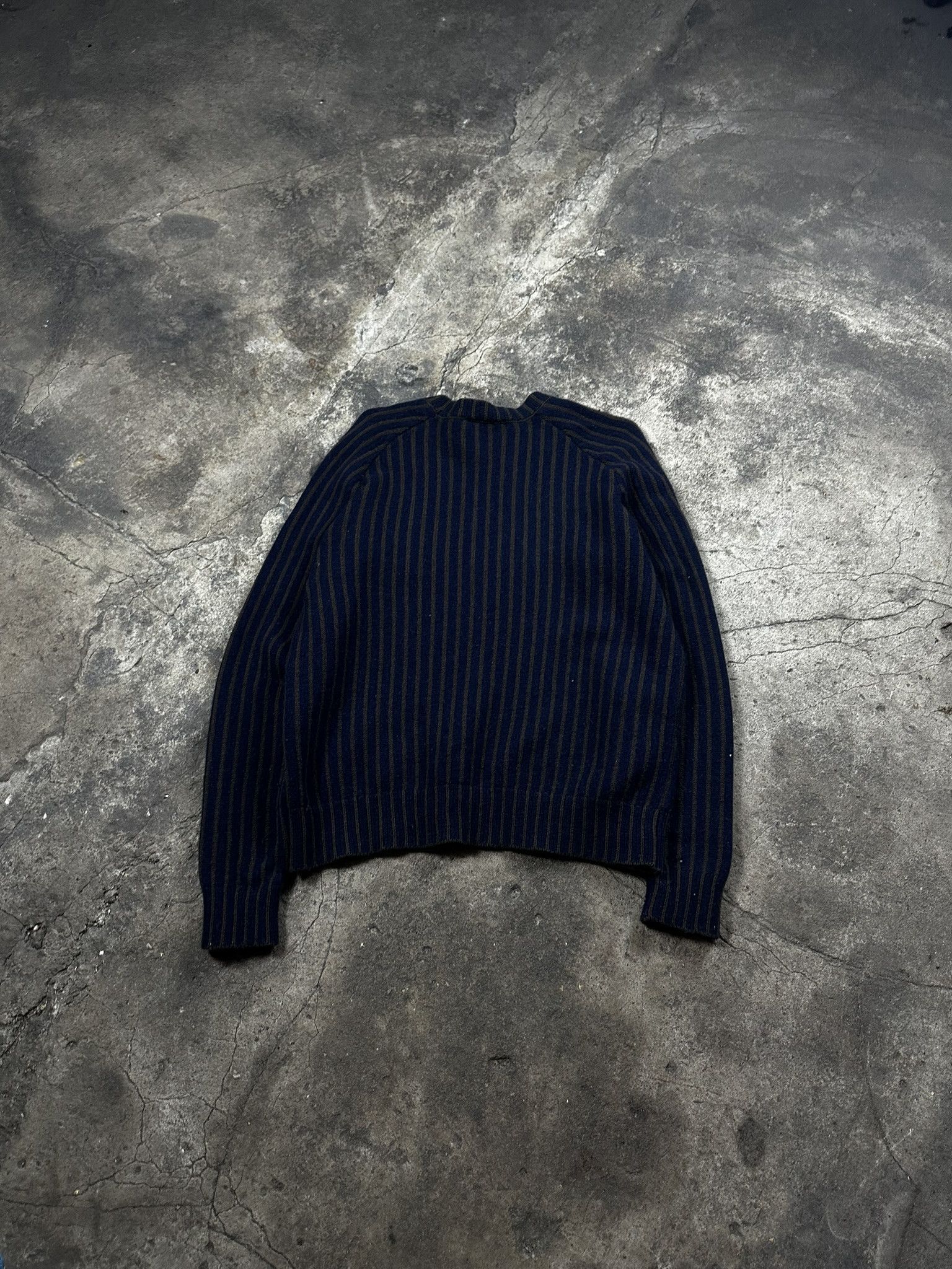 Acne Studios Acne Studios Wool Stripped Kite Stripes Knit Sweater Navy Size US M / EU 48-50 / 2 - 3 Thumbnail