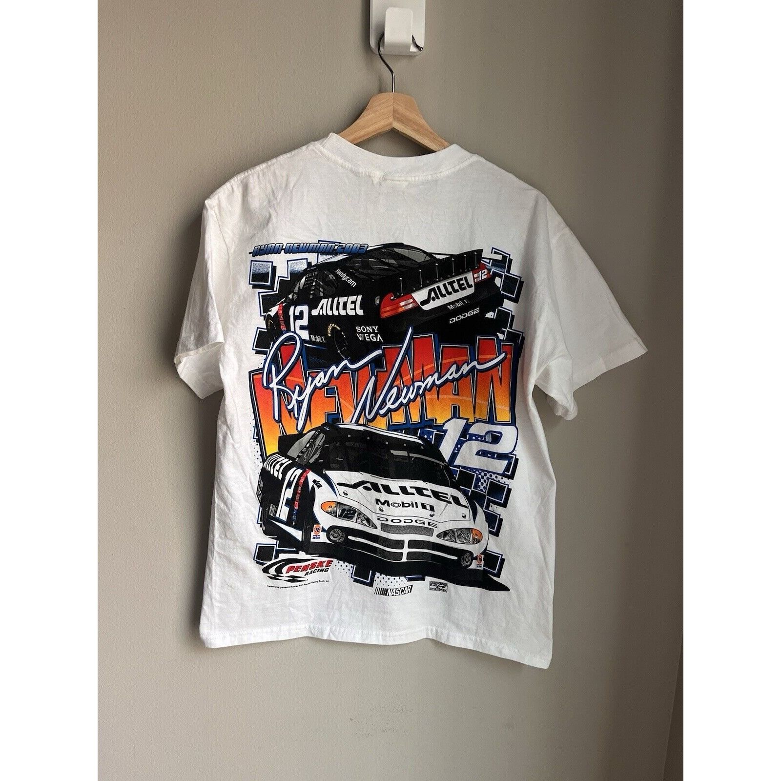 NASCAR VINTAGE 90S Y2K NASCAR RYAN NEWMAN #12 DODGE T SHIRT SIZE M Size US M / EU 48-50 / 2 - 3 Thumbnail