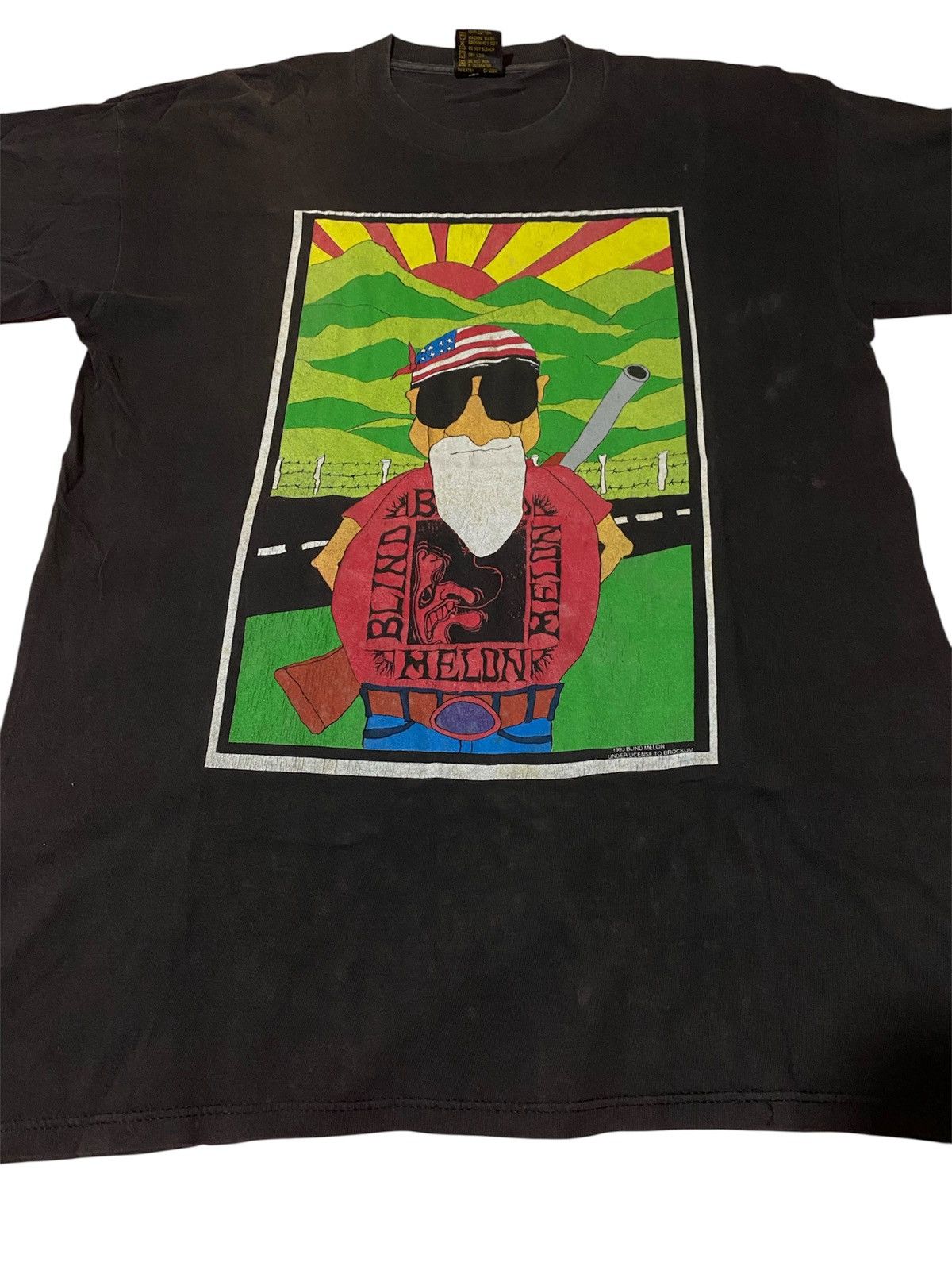 Band Tees Blind Melon Grunge Rising Sun 1993 By Brockum T Shirt Size US M / EU 48-50 / 2 - 1 Thumbnail