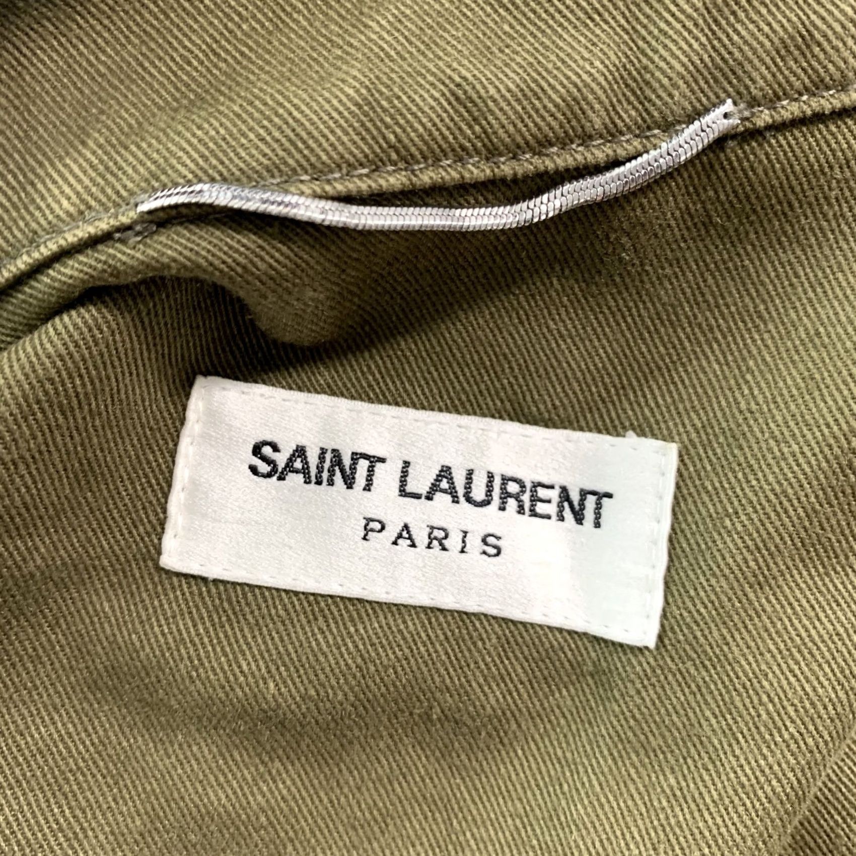 Yves Saint Laurent SAINT LAURENT Utility Jacket Size 38 Khaki Cotton Ramie Size US XXS / EU 40 - 4 Thumbnail