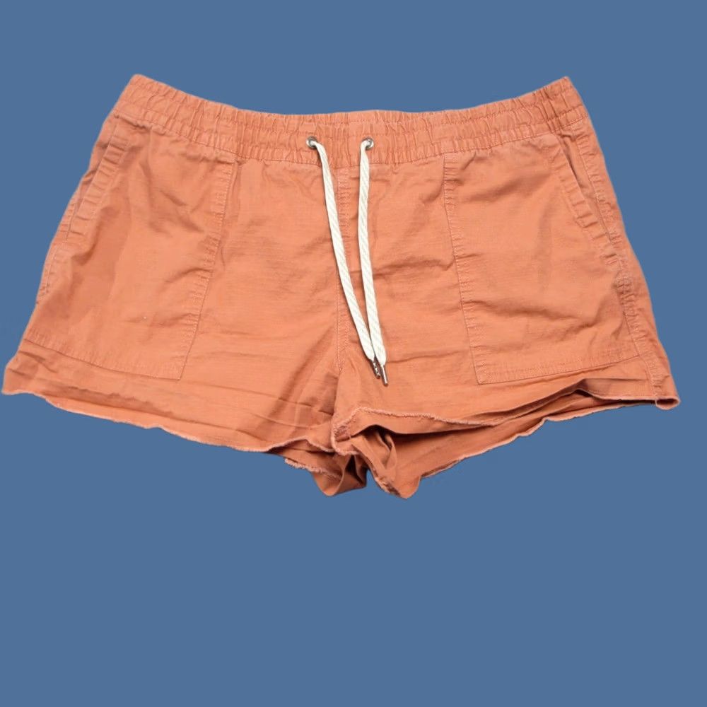 Vuori Vuori Shorts Womens Large Orange Ripstop Raw Hem Everyday Utility Beach Pockets Size 36" / US 14 / IT 50 - 1 Thumbnail