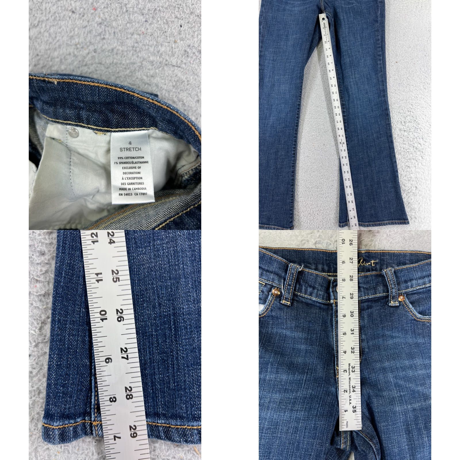 Old Navy Old Navy Jeans Womens 4 Blue Denim The Flirt Mid Rise Flare Cotton 29x29 Size 27" / US 4 / IT 40 - 8 Thumbnail