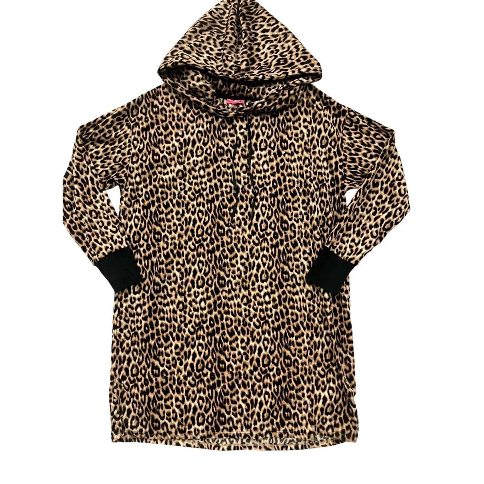Betsey Johnson Betsey Johnson Pajama Top Women Medium Cheetah Print Tan Relaxed Shirt Size M / US 6-8 / IT 42-44 - 2 Thumbnail
