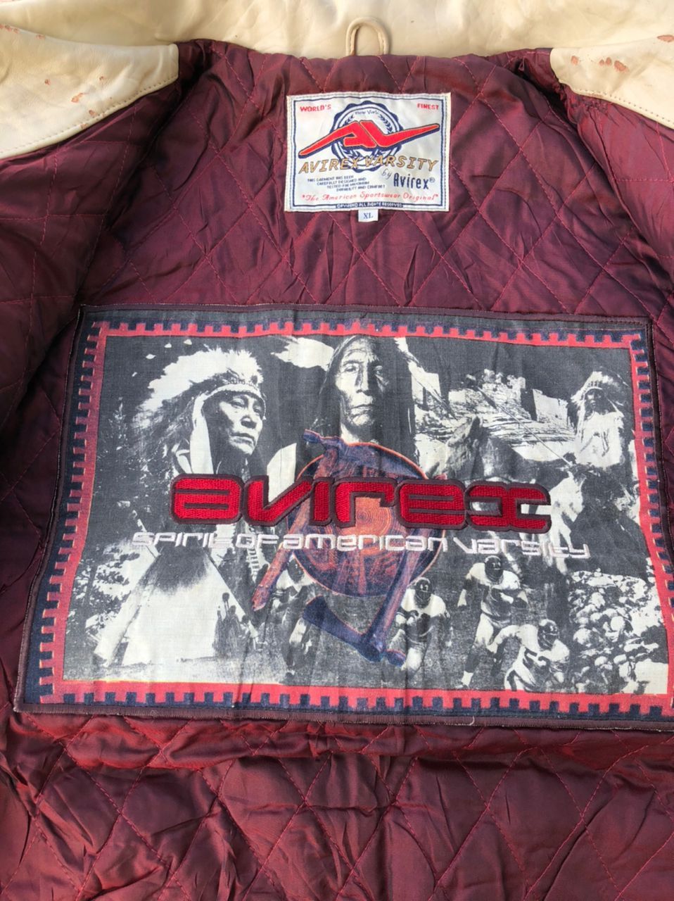 Avirex × Vintage Vintage Avirex Spirit Of American Varsity Leather Jacket Size US XL / EU 56 / 4 - 9 Thumbnail
