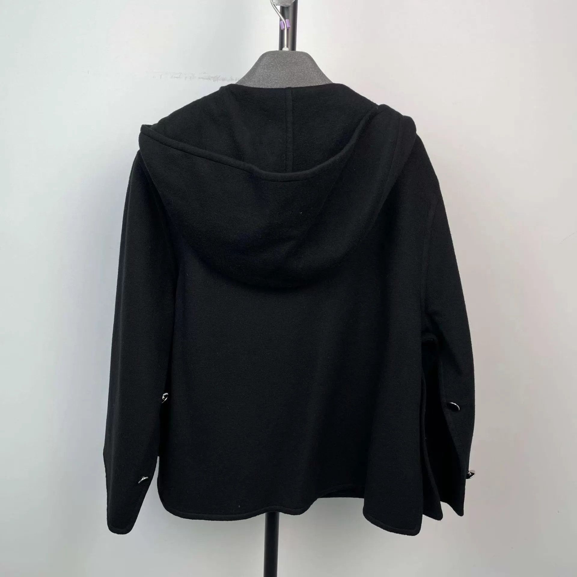 Hermes Hermès 98 New Cashmere Coat 36 Black Size XS / US 0-2 / IT 36-38 - 2 Thumbnail