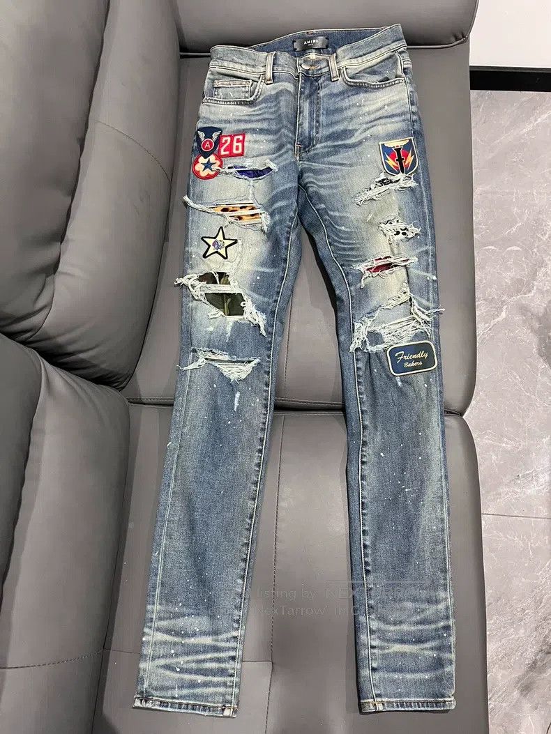 Amiri Amiri Size 31 Leopard medal jeans Size US 31 - 1 Thumbnail