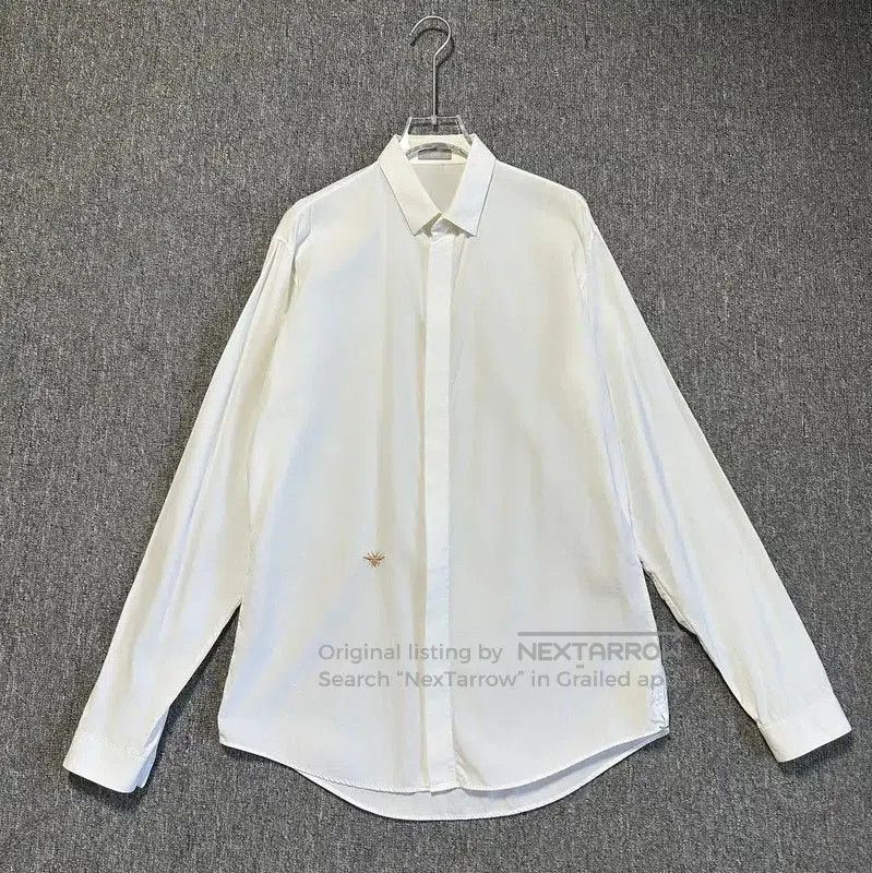 Dior Dior White Cotton Embroidered Long Sleeve Shirt . Size US XL / EU 56 / 4 - 1 Thumbnail