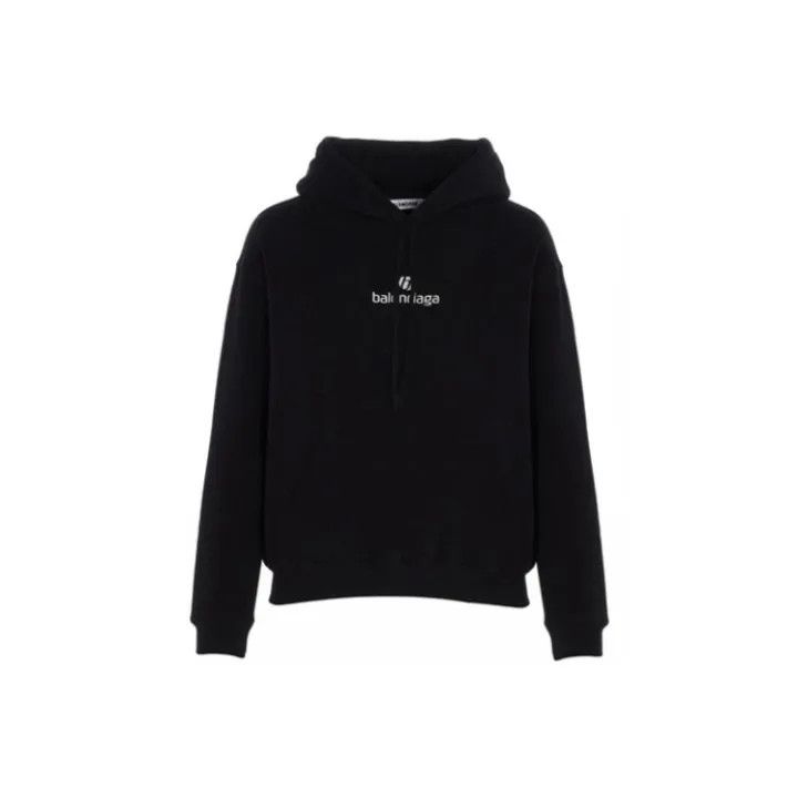 Balenciaga Logo Embroidered Hoodie for Women 0079