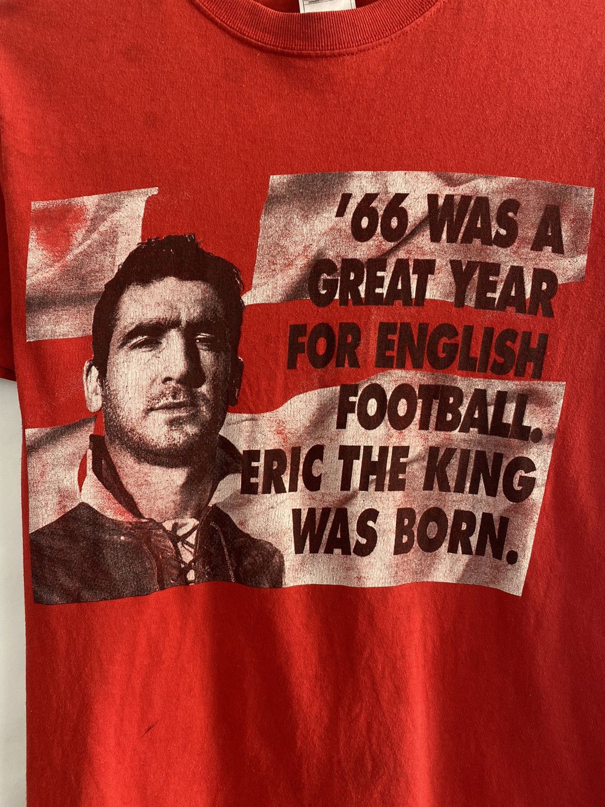 Fruit Of The Loom Vintage Eric Cantona T-Shirt Soccer Legend Rare Retro Size US S / EU 44-46 / 1 - 4 Thumbnail