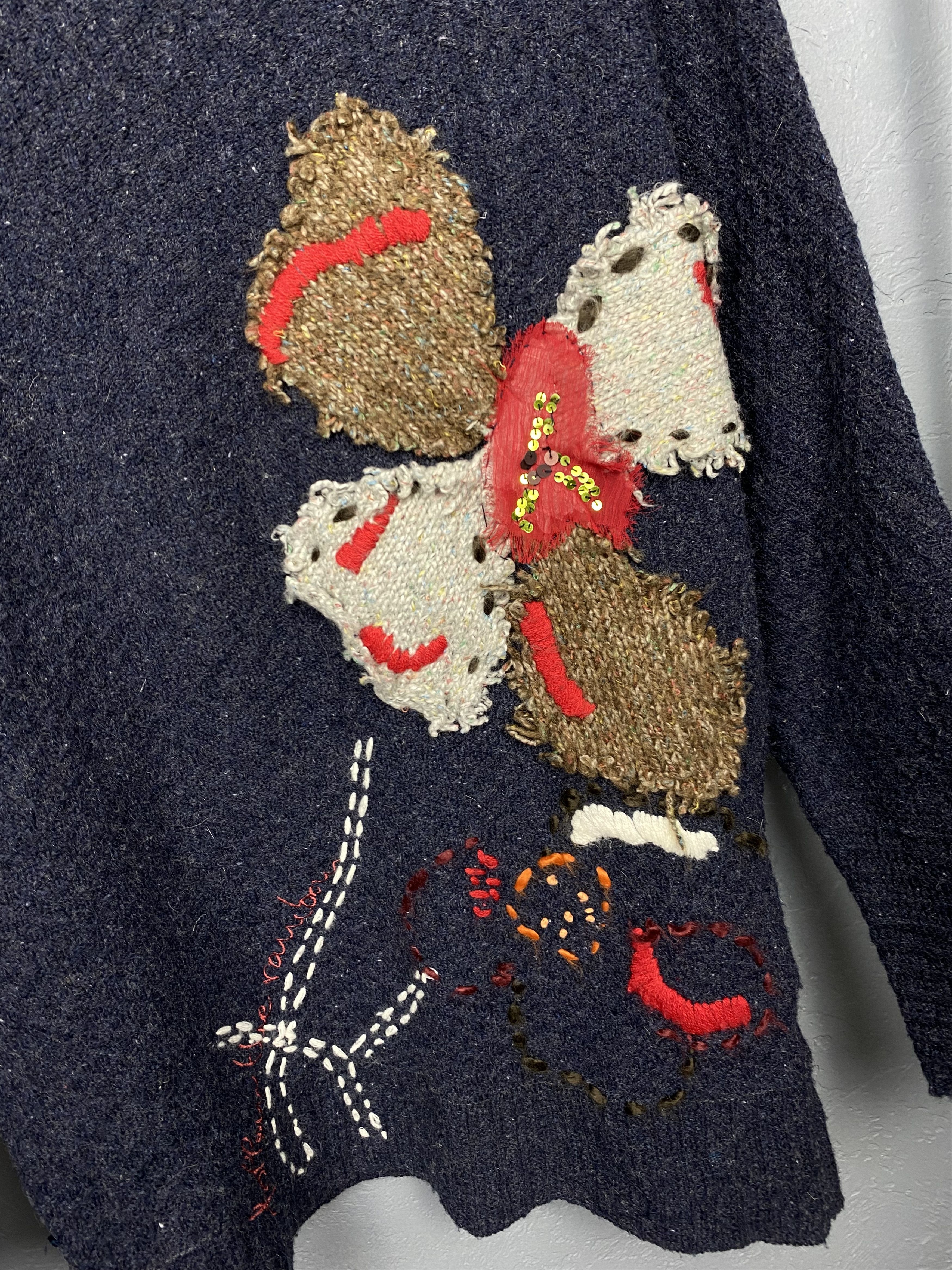 Desigual Desigual Womens Wool Knit Crew Neck Sweater Size M / US 6-8 / IT 42-44 - 3 Thumbnail