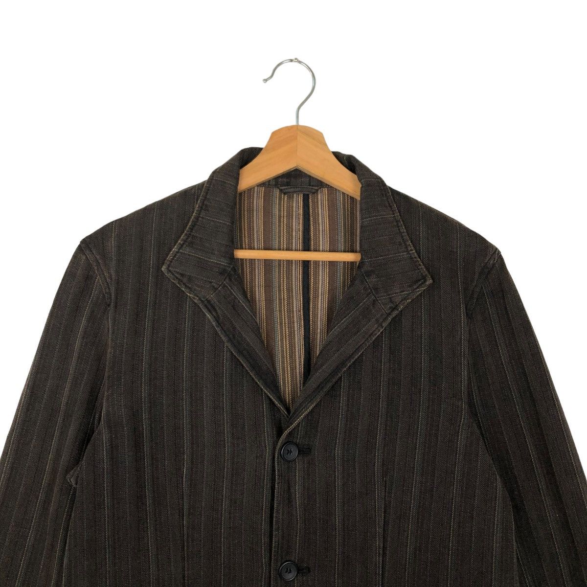 Japanese Brand 🔥BIKER HICKORY CHORE JACKET LOUIS CHAVLON ISSEY MIYAKE Size US M / EU 48-50 / 2 - 2 Thumbnail